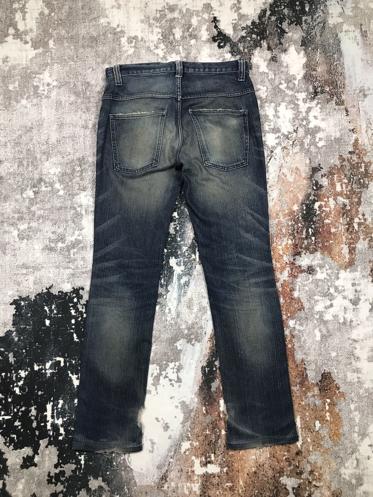 Uniqlo × Vintage Vintage Uniqlo Dirty Distressed Design Slim Denim Jeans Size US 31 - 9 Thumbnail