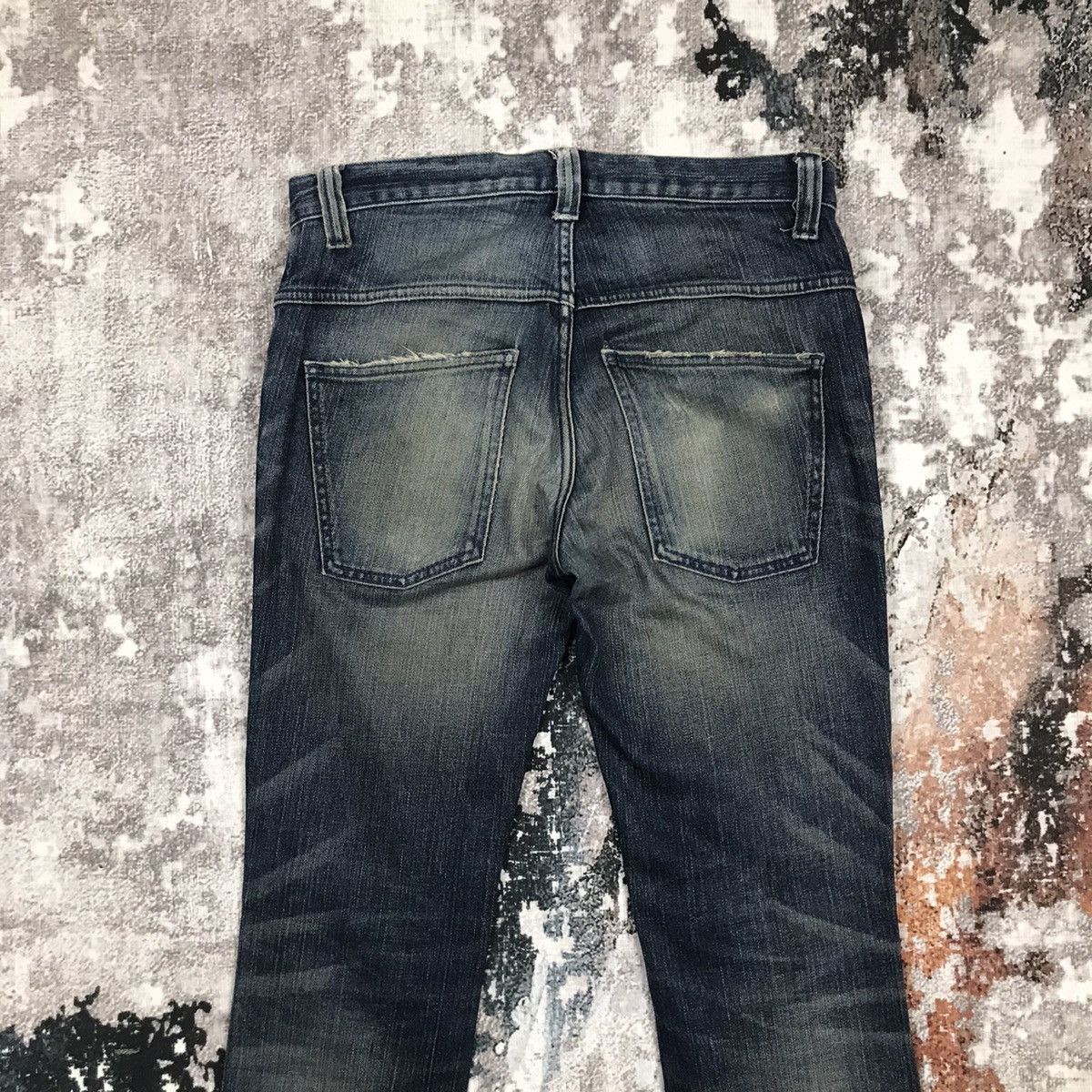 Uniqlo × Vintage Vintage Uniqlo Dirty Distressed Design Slim Denim Jeans Size US 31 - 10 Thumbnail