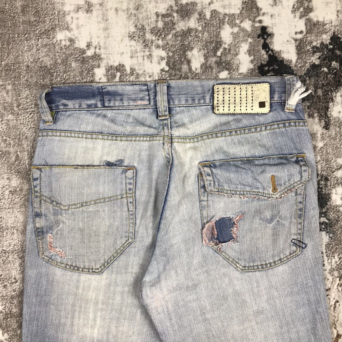 Analog × Japanese Brand × Vintage Vintage Japanese Flare Analog Distressed Denim Jeans Size 31" - 11 Thumbnail