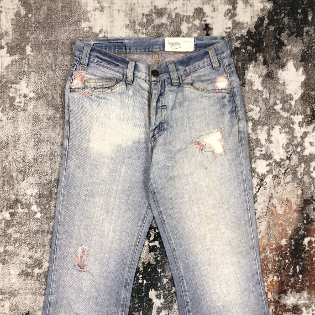 Analog × Japanese Brand × Vintage Vintage Japanese Flare Analog Distressed Denim Jeans Size 31" - 2 Thumbnail