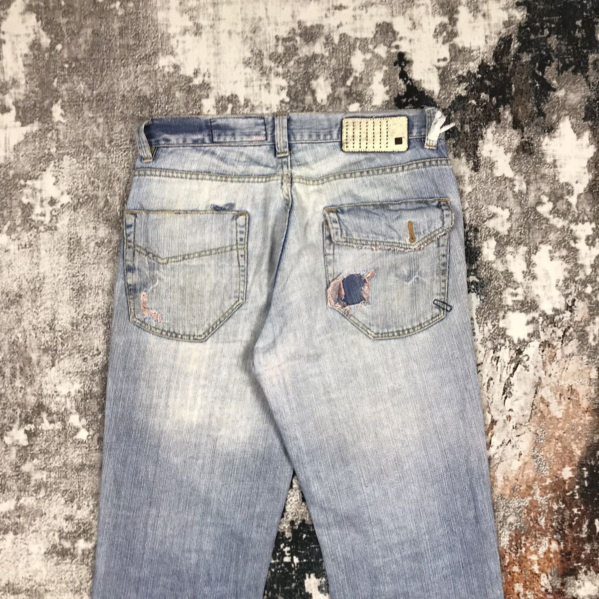 Analog × Japanese Brand × Vintage Vintage Japanese Flare Analog Distressed Denim Jeans Size 31" - 10 Thumbnail