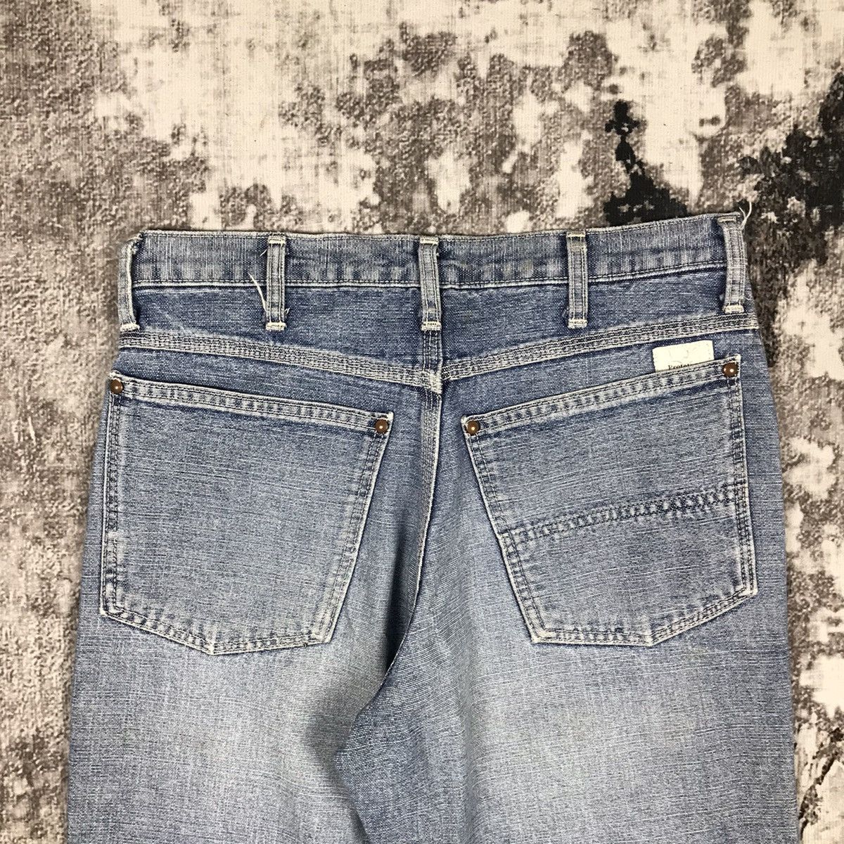 Big John × Japanese Brand × Vintage Vintage Big John Blue Bell Style Light Wash Loose Denim Jean Size 29" - 11 Thumbnail