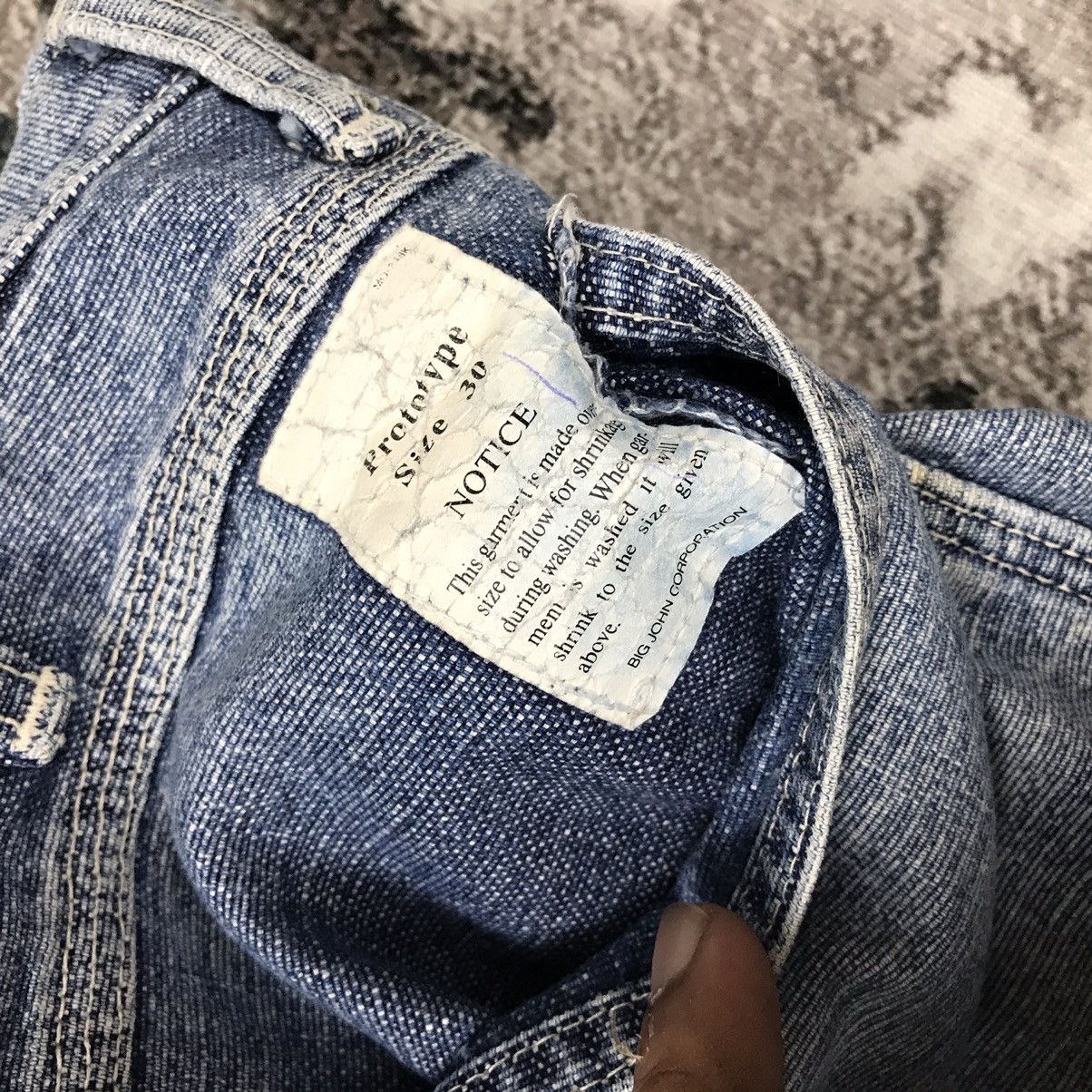 Big John × Japanese Brand × Vintage Vintage Big John Blue Bell Style Light Wash Loose Denim Jean Size 29" - 12 Thumbnail
