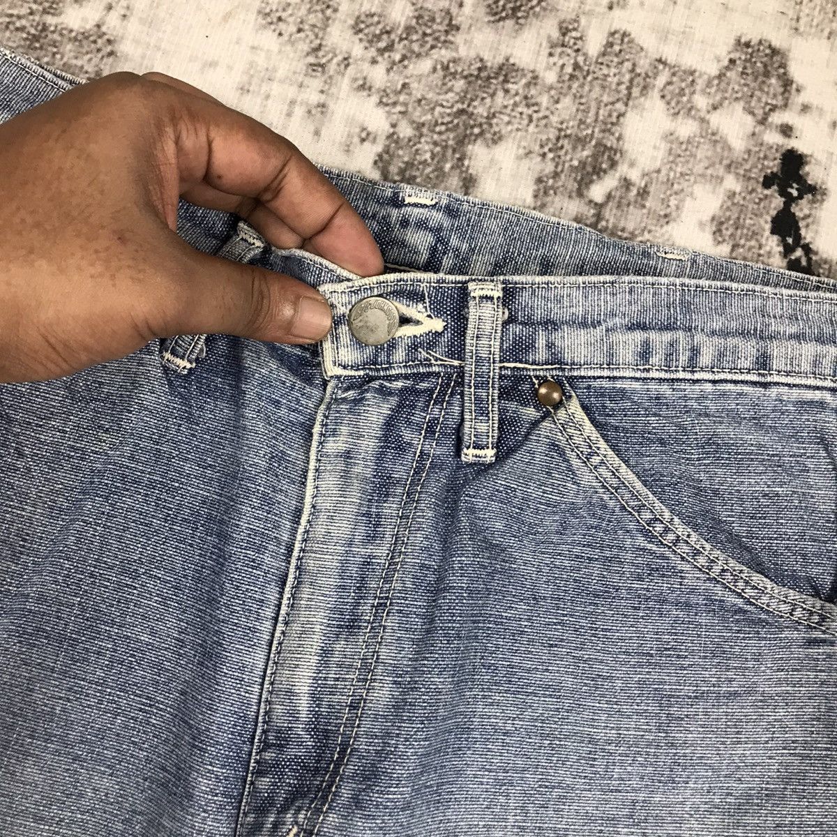 Big John × Japanese Brand × Vintage Vintage Big John Blue Bell Style Light Wash Loose Denim Jean Size 29" - 4 Thumbnail