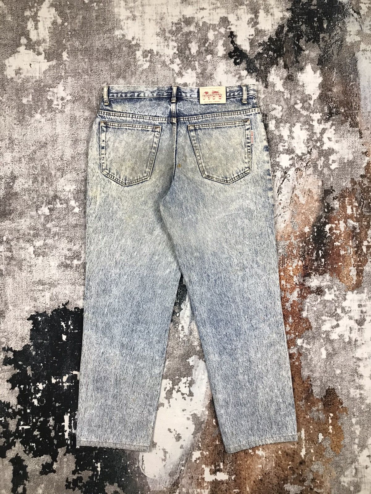 Japanese Brand × Vintage Vintage Blue Way Japan Acid Wash Baggy Denim Jeans Size 33" - 6 Thumbnail