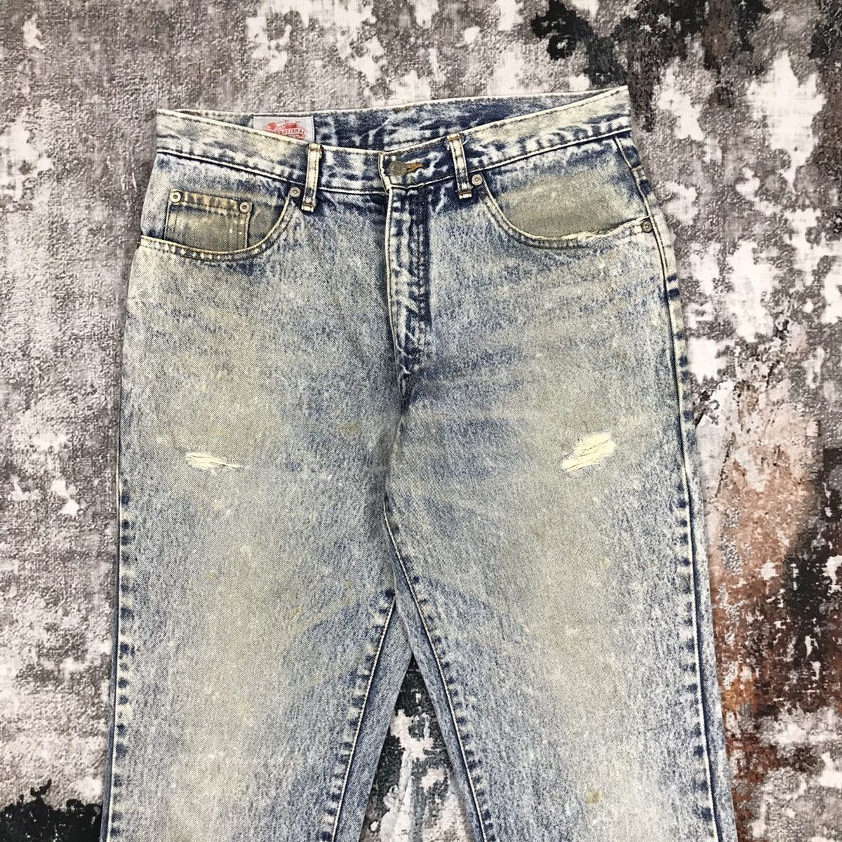 Japanese Brand × Vintage Vintage Blue Way Japan Acid Wash Baggy Denim Jeans Size 33" - 2 Thumbnail