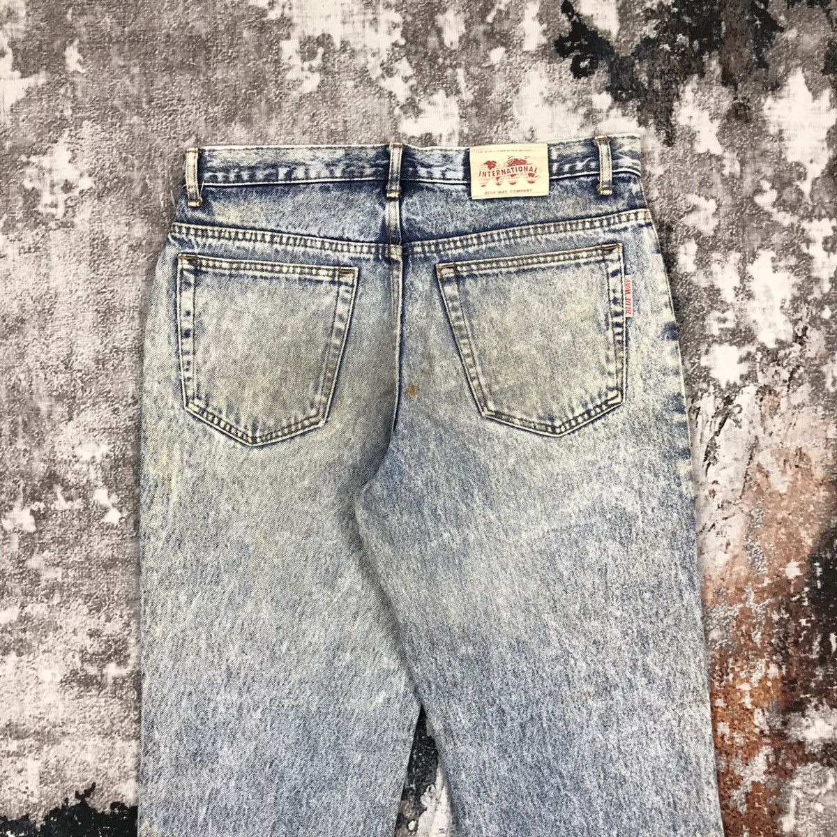 Japanese Brand × Vintage Vintage Blue Way Japan Acid Wash Baggy Denim Jeans Size 33" - 7 Thumbnail