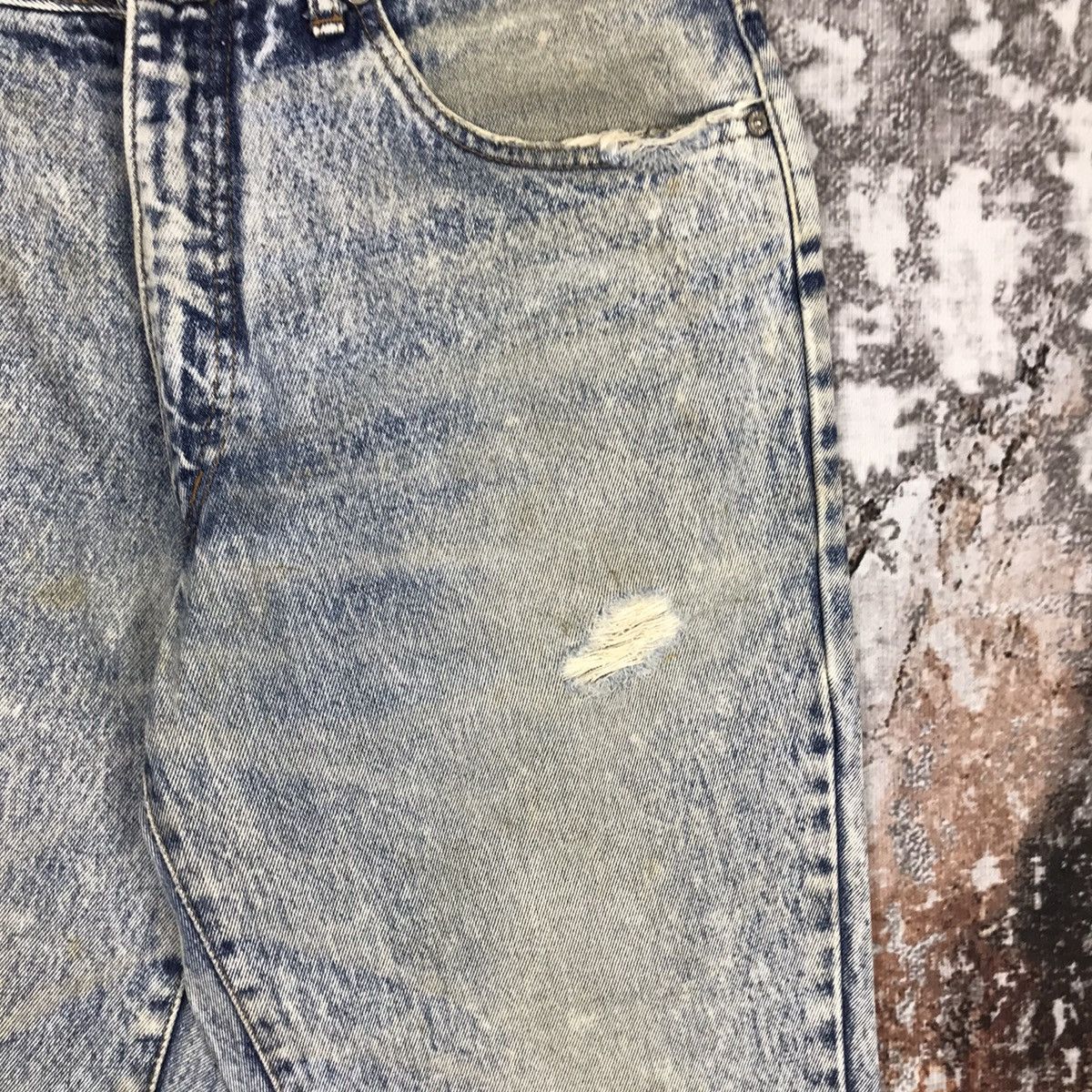 Japanese Brand × Vintage Vintage Blue Way Japan Acid Wash Baggy Denim Jeans Size 33" - 4 Thumbnail