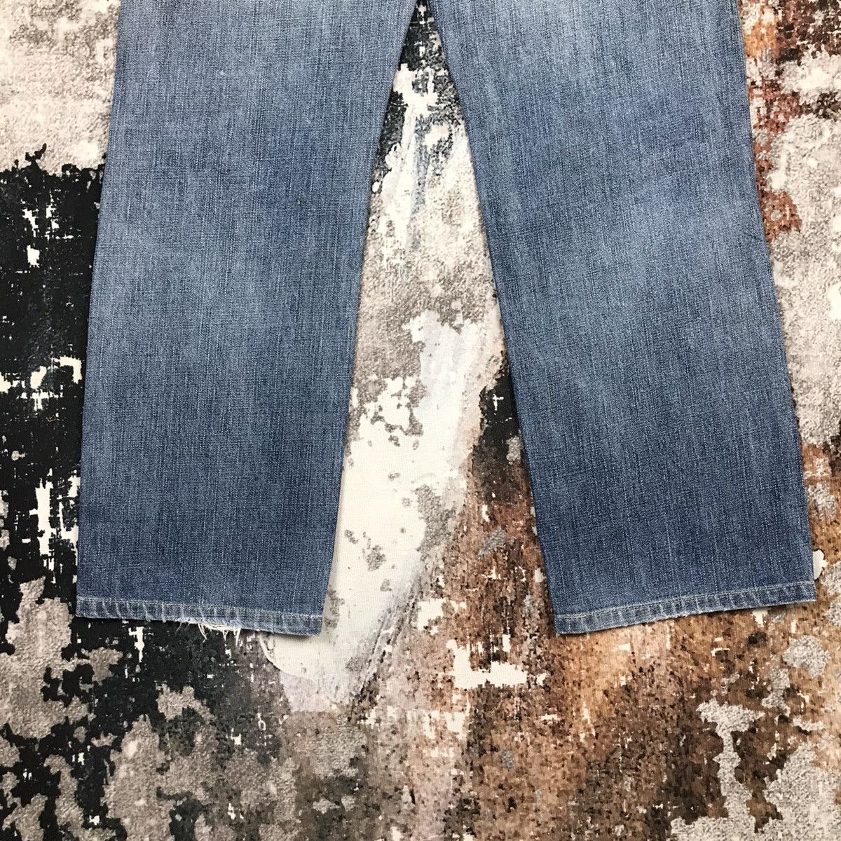 Japanese Brand × Uniqlo Vintage Uniqlo Distressed Patchwork Designs Denim Jeans Size US 32 / EU 48 - 11 Thumbnail