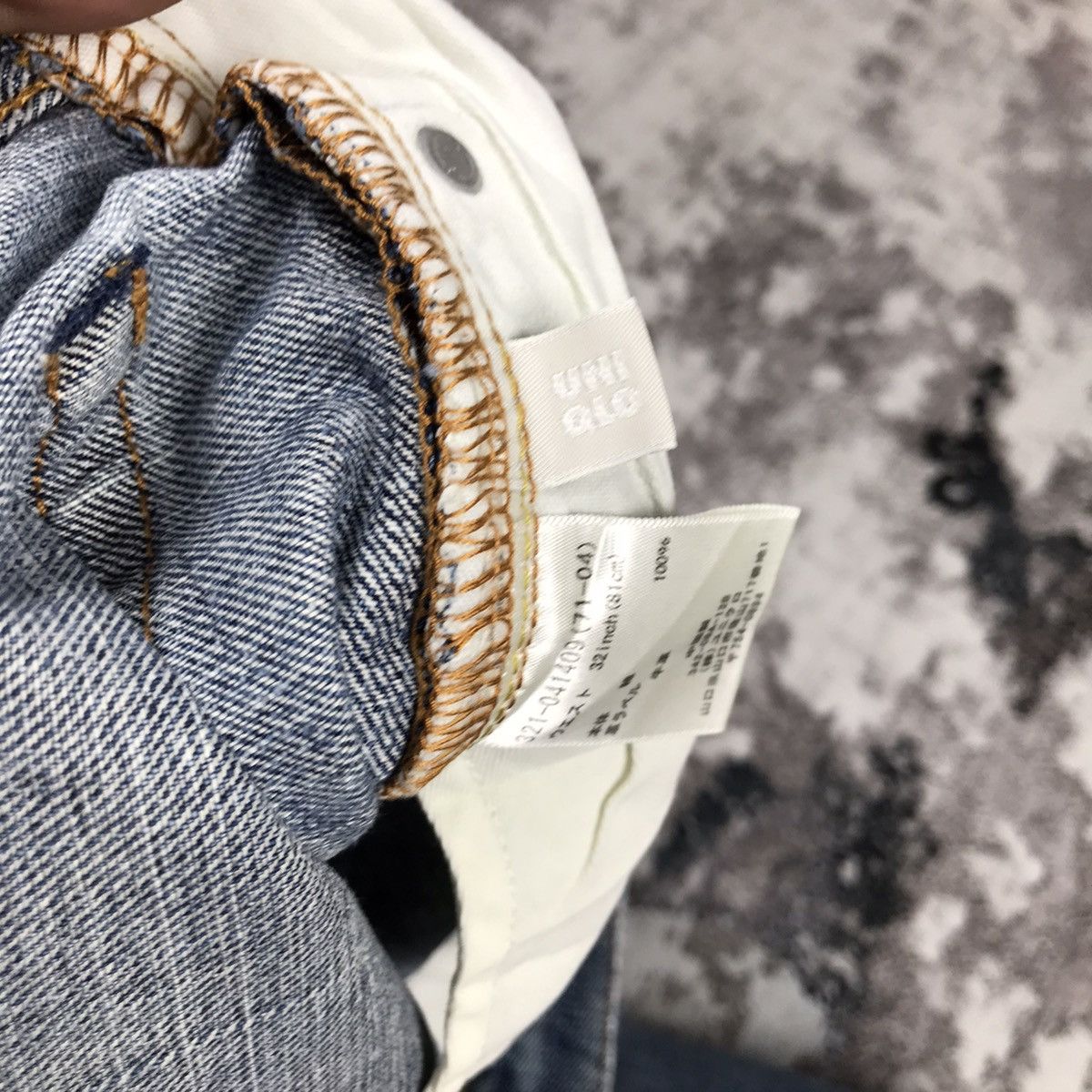 Japanese Brand × Uniqlo Vintage Uniqlo Distressed Patchwork Designs Denim Jeans Size US 32 / EU 48 - 13 Thumbnail