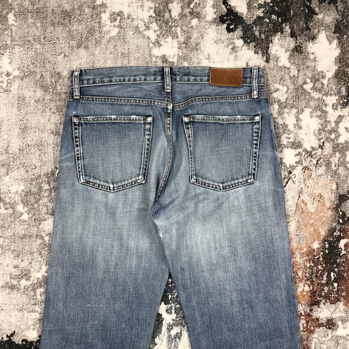 Japanese Brand × Uniqlo Vintage Uniqlo Distressed Patchwork Designs Denim Jeans Size US 32 / EU 48 - 8 Thumbnail