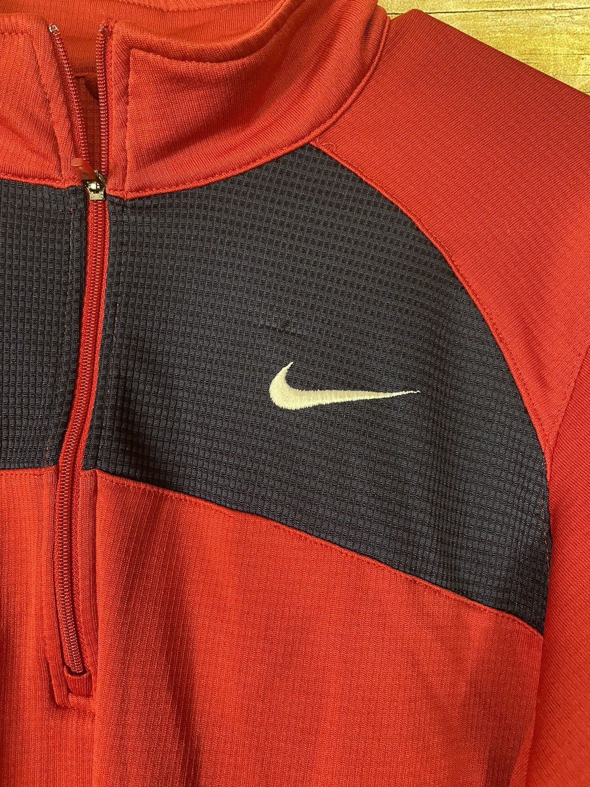 Nike × Vintage Vintage Nike Dri Fit 1/4 Zip Mock Neck Pullover Size L Size US L / EU 52-54 / 3 - 4 Thumbnail