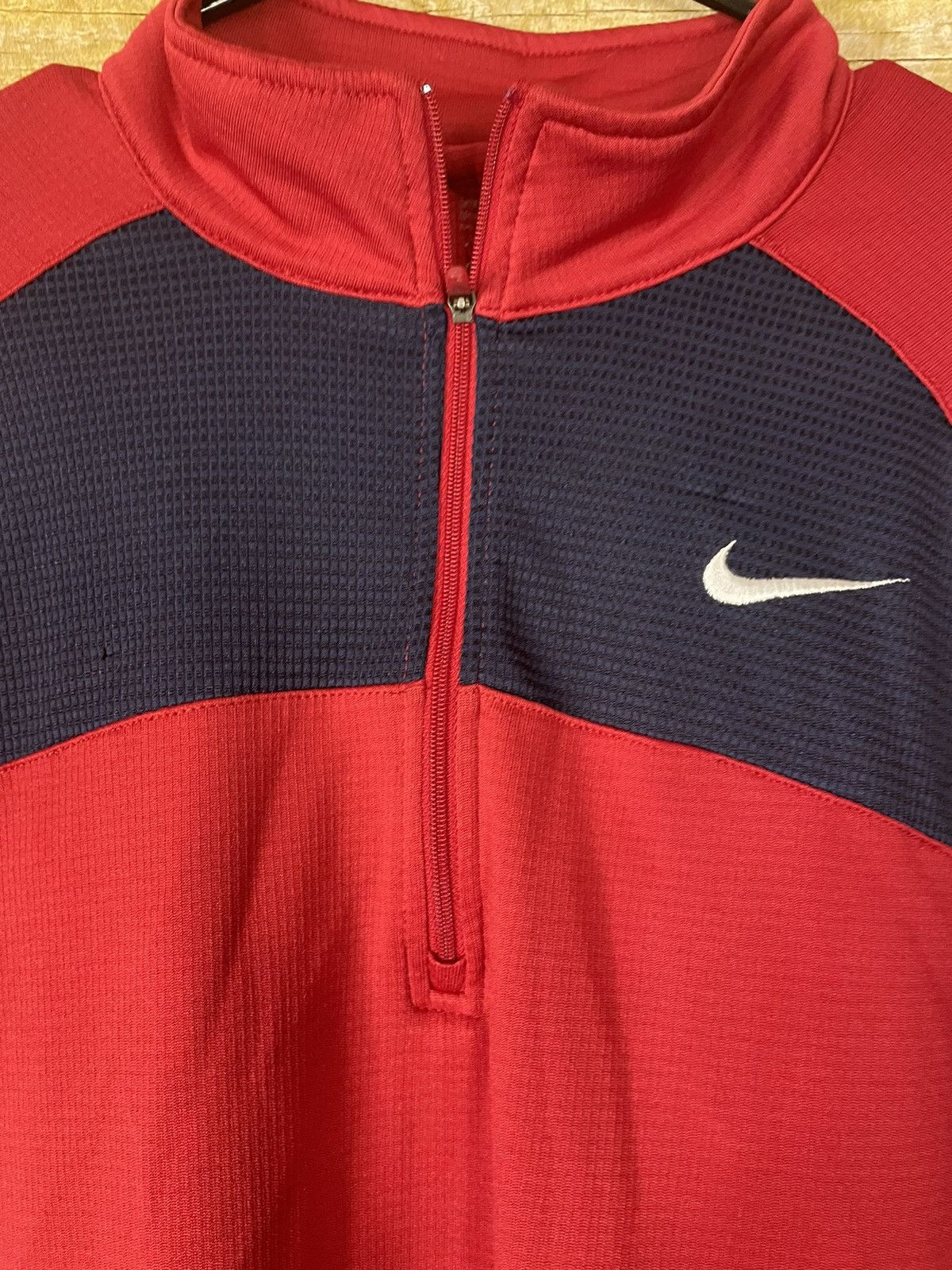 Nike × Vintage Vintage Nike Dri Fit 1/4 Zip Mock Neck Pullover Size L Size US L / EU 52-54 / 3 - 3 Thumbnail