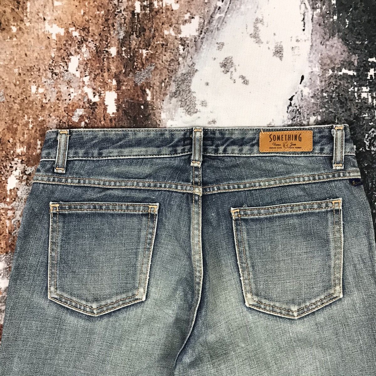 Edwin × Japanese Brand × Vintage Vintage Something Edwin Flare Light Wash Jeans Size 29" - 7 Thumbnail