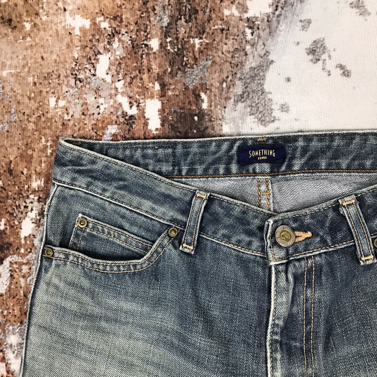 Edwin × Japanese Brand × Vintage Vintage Something Edwin Flare Light Wash Jeans Size 29" - 3 Thumbnail