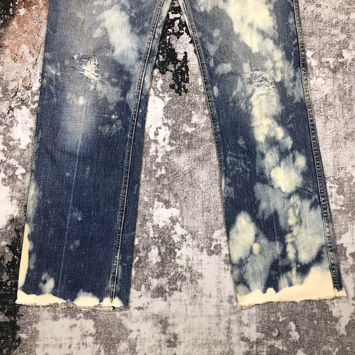 Cosmic Wonder × Japanese Brand Vintage Japanese Baggy Flare Cosmic Wonder Acid wash Jeans Size 34" / US 12 / IT 48 - 6 Thumbnail