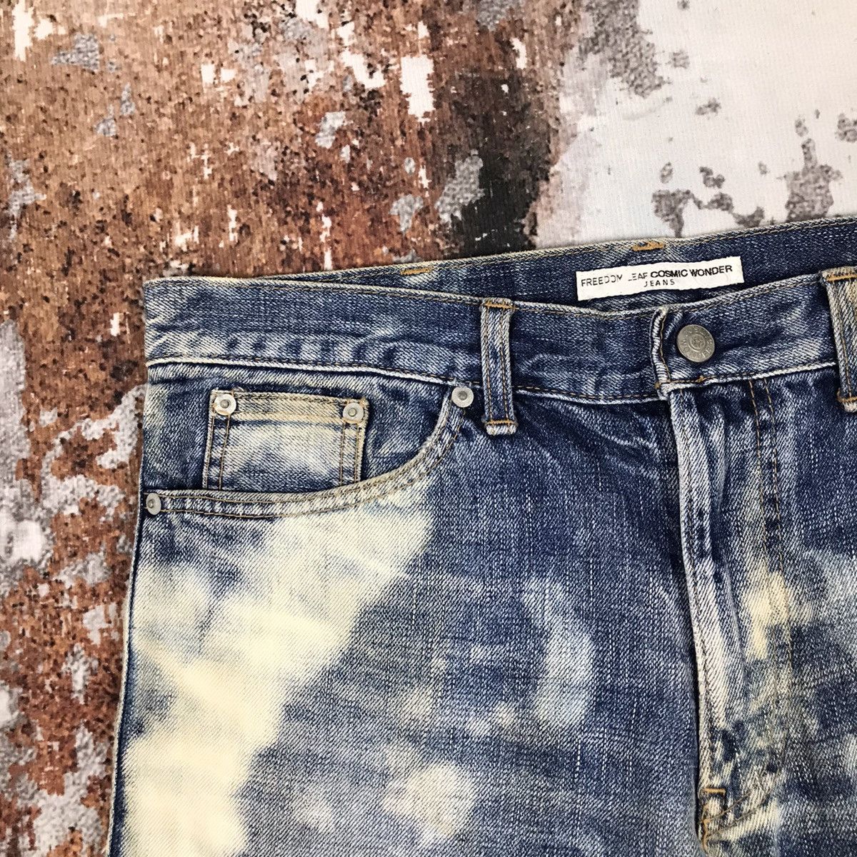 Cosmic Wonder × Japanese Brand Vintage Japanese Baggy Flare Cosmic Wonder Acid wash Jeans Size 34" / US 12 / IT 48 - 3 Thumbnail