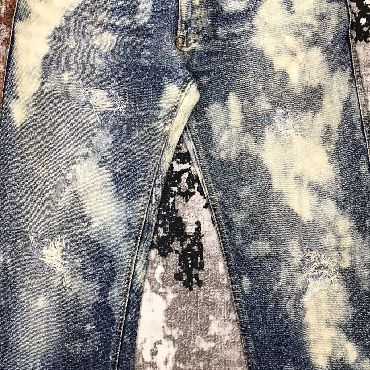 Cosmic Wonder × Japanese Brand Vintage Japanese Baggy Flare Cosmic Wonder Acid wash Jeans Size 34" / US 12 / IT 48 - 5 Thumbnail