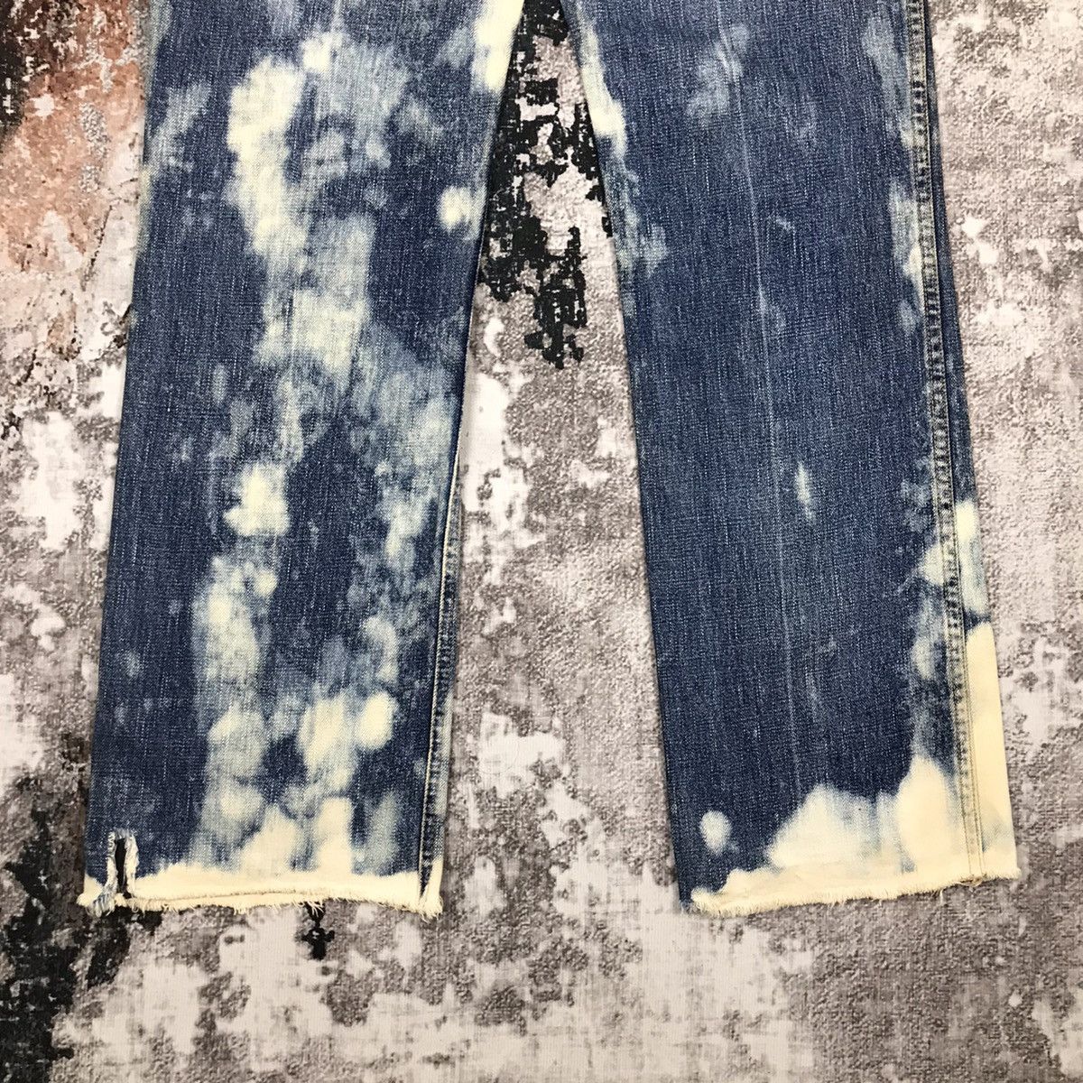 Cosmic Wonder × Japanese Brand Vintage Japanese Baggy Flare Cosmic Wonder Acid wash Jeans Size 34" / US 12 / IT 48 - 12 Thumbnail