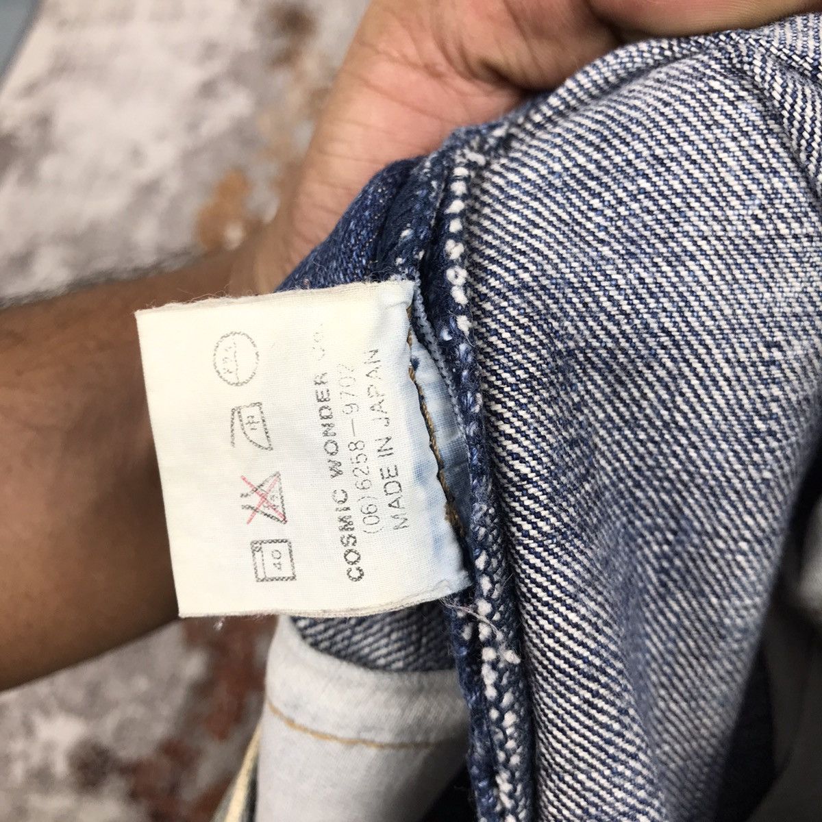 Cosmic Wonder × Japanese Brand Vintage Japanese Baggy Flare Cosmic Wonder Acid wash Jeans Size 34" / US 12 / IT 48 - 14 Thumbnail