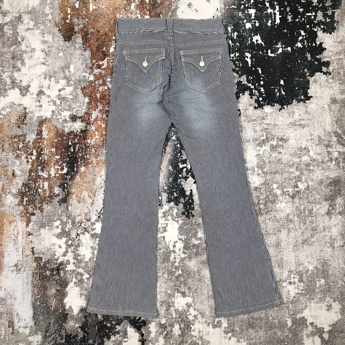 Japanese Brand × Vintage Vintage Japanese Flare Bust pant Hickory Design Jeans Size 27" / US 4 / IT 40 - 6 Thumbnail