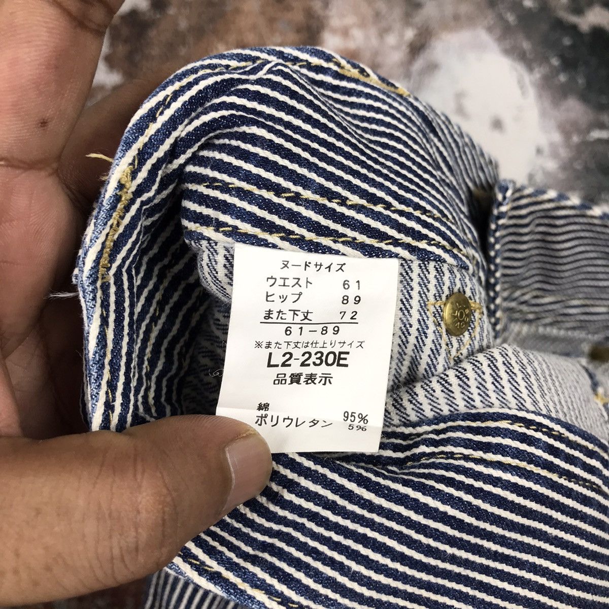 Japanese Brand × Vintage Vintage Japanese Flare Bust pant Hickory Design Jeans Size 27" / US 4 / IT 40 - 10 Thumbnail