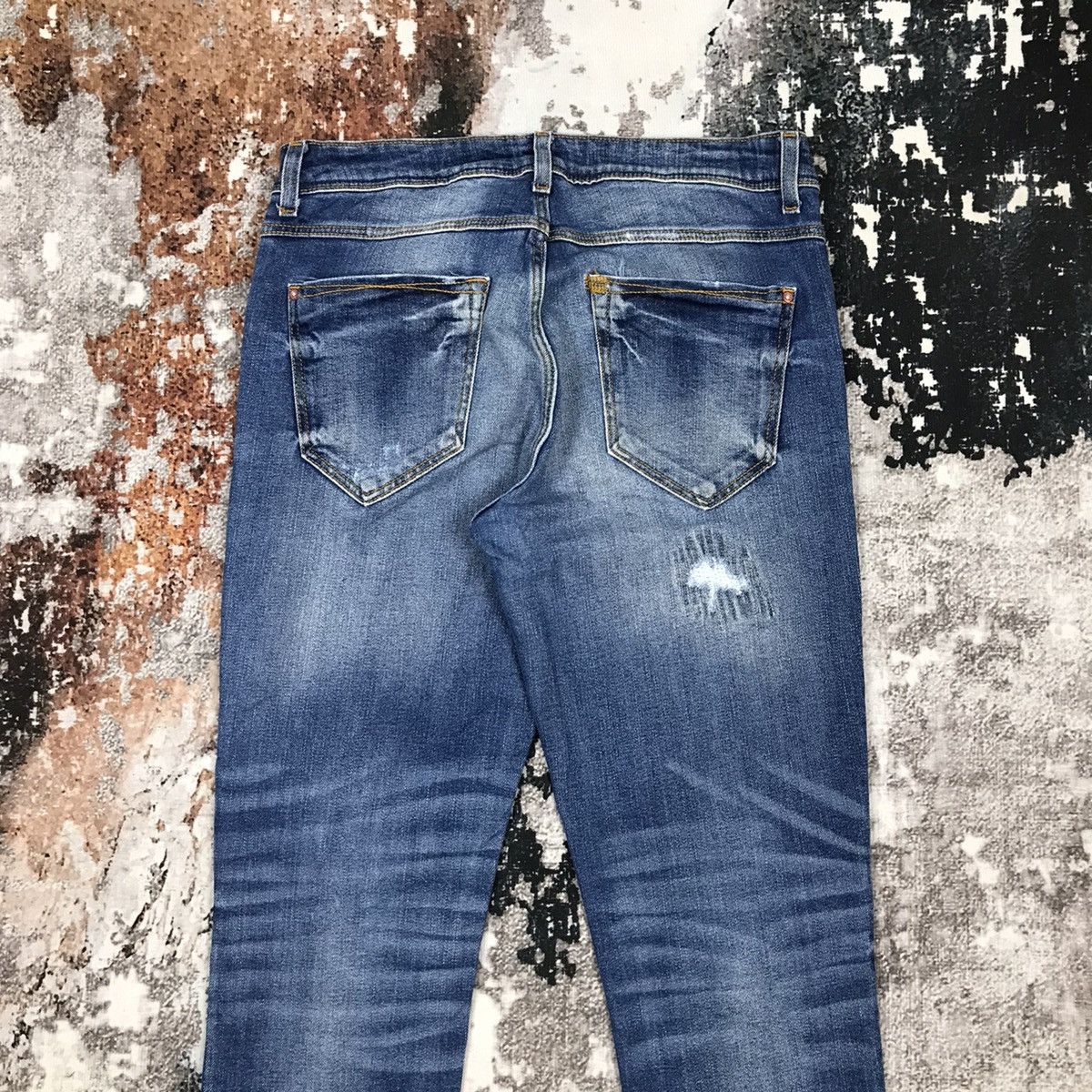 Japanese Brand Japanese brand 1975 Denim Distressed Design Jeans Size 29" - 9 Thumbnail