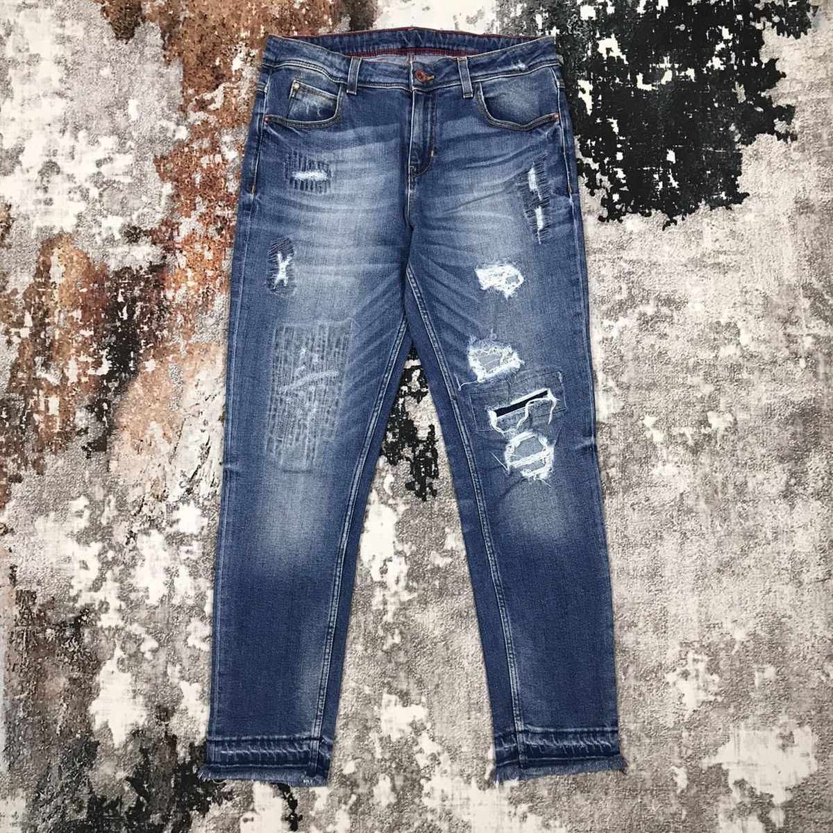 Japanese Brand Japanese brand 1975 Denim Distressed Design Jeans Size 29" - 1 Thumbnail