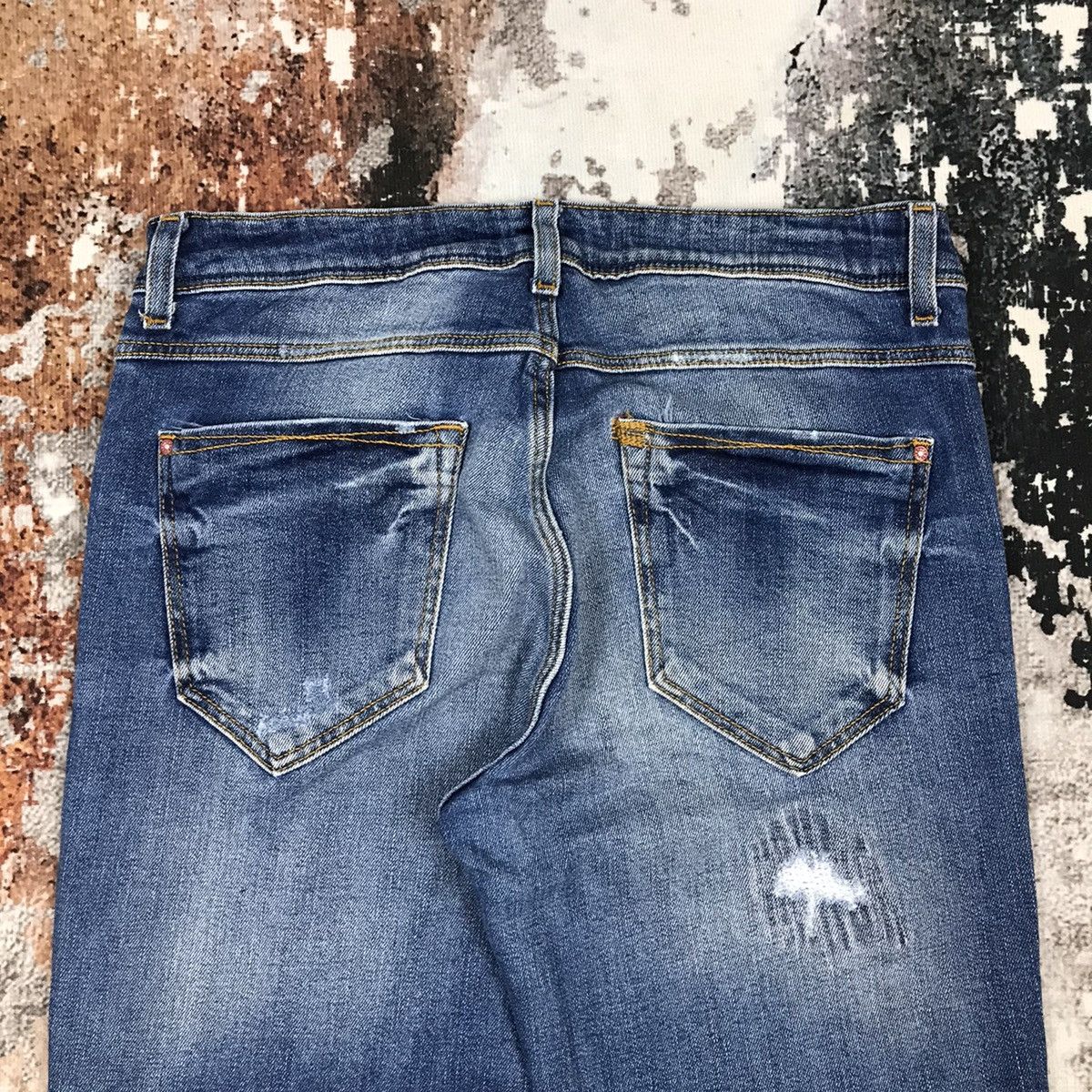 Japanese Brand Japanese brand 1975 Denim Distressed Design Jeans Size 29" - 10 Thumbnail