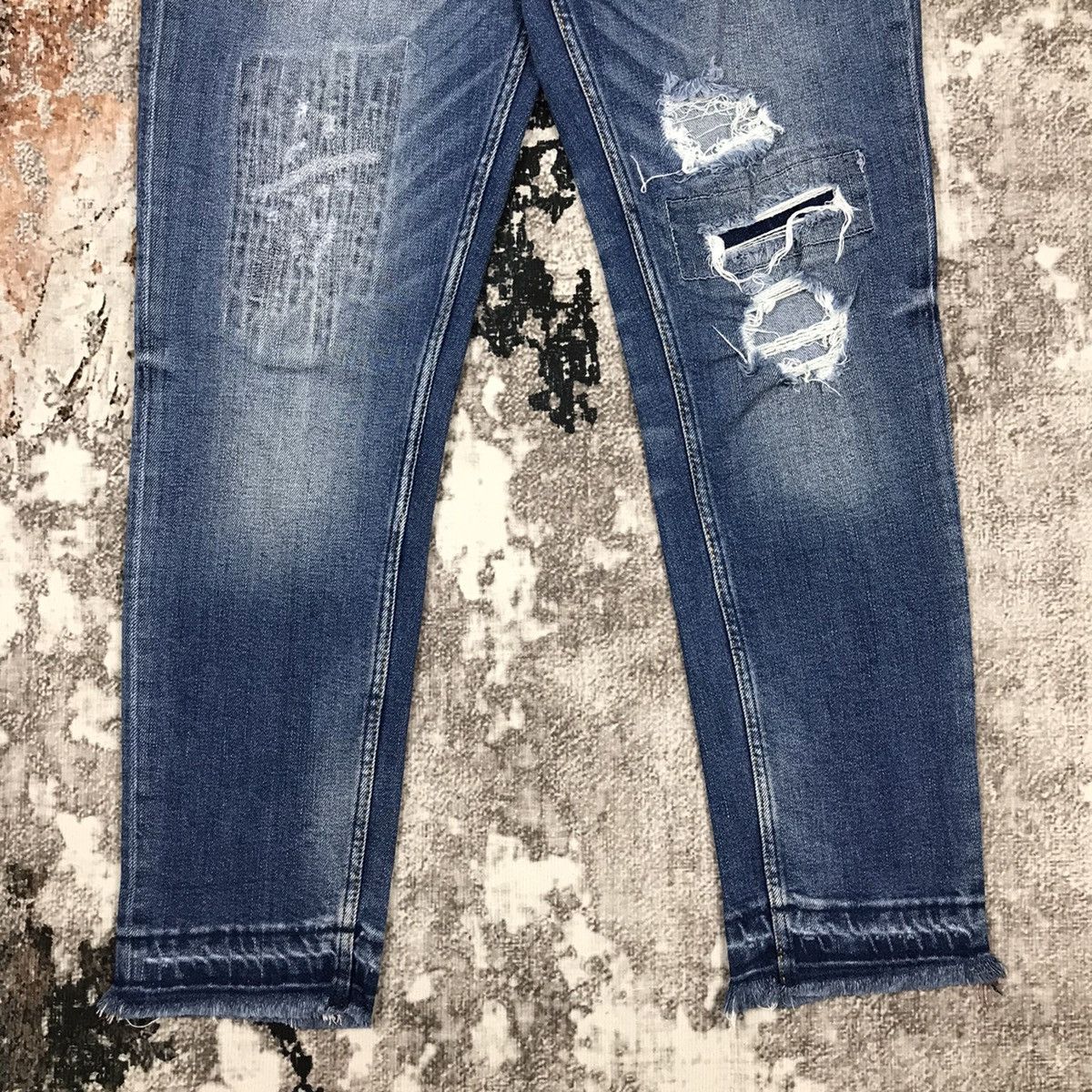 Japanese Brand Japanese brand 1975 Denim Distressed Design Jeans Size 29" - 5 Thumbnail