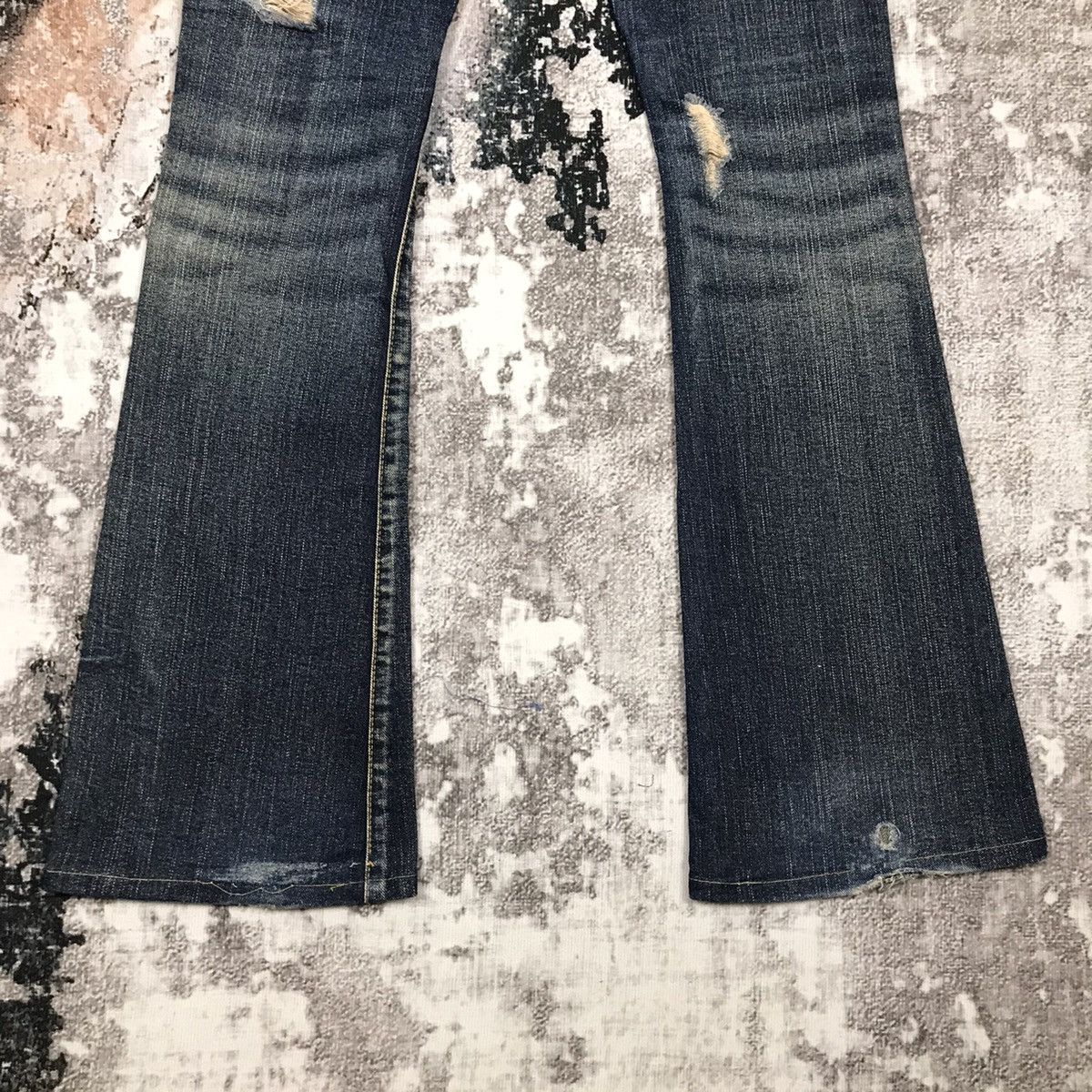 Japanese Brand × Vintage Vintage Japanese Vence Flare Distressed Design Jeans Size 30" / US 8 / IT 44 - 9 Thumbnail