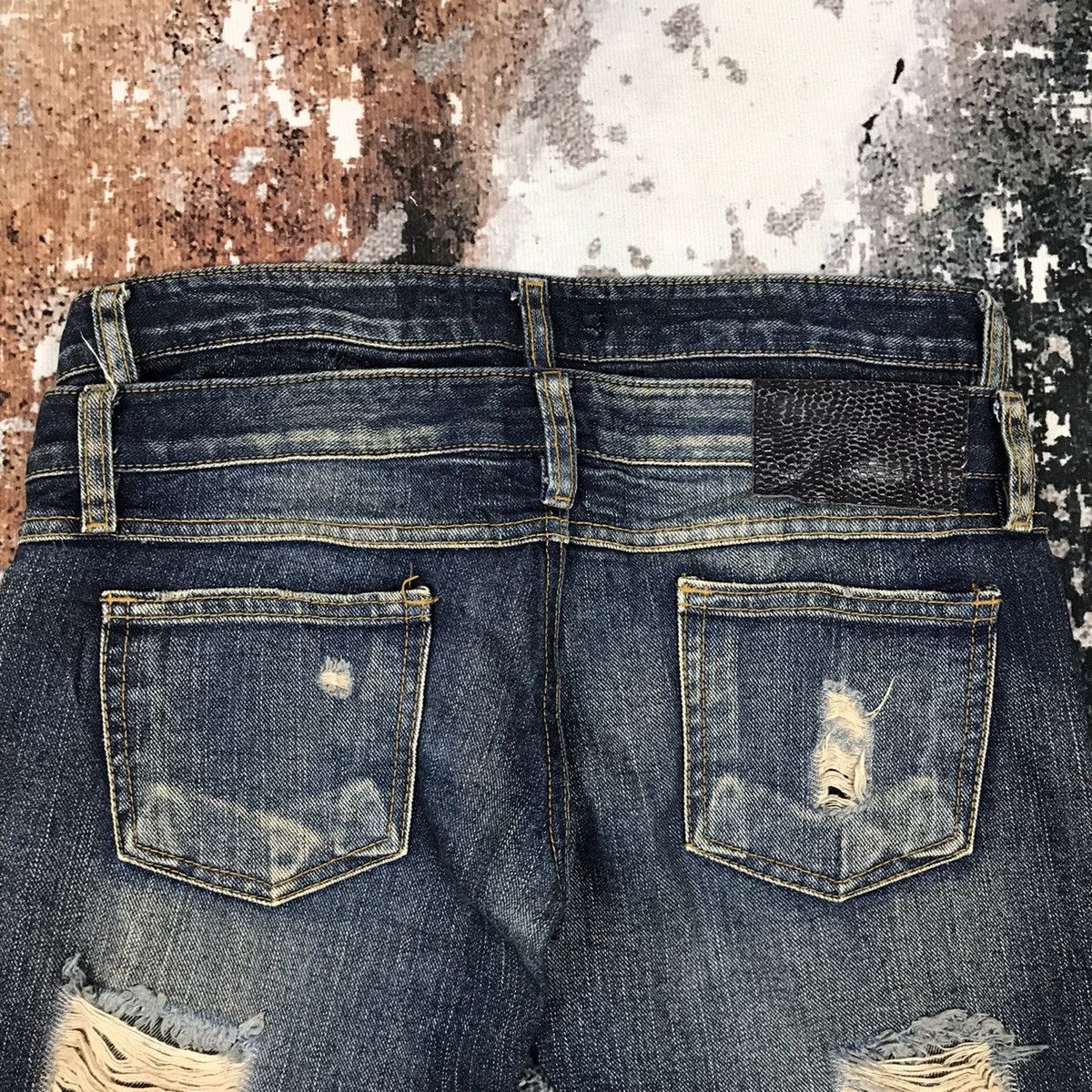 Japanese Brand × Vintage Vintage Japanese Vence Flare Distressed Design Jeans Size 30" / US 8 / IT 44 - 8 Thumbnail