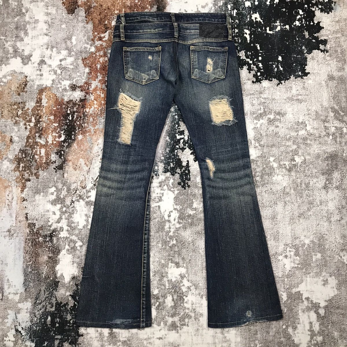 Japanese Brand × Vintage Vintage Japanese Vence Flare Distressed Design Jeans Size 30" / US 8 / IT 44 - 6 Thumbnail