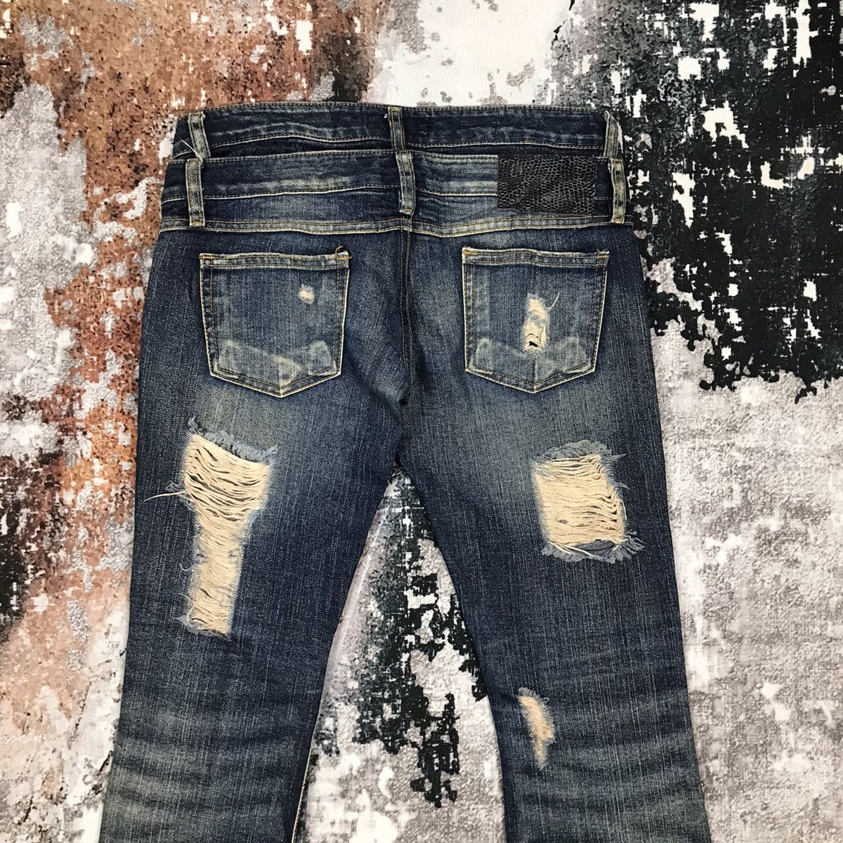 Japanese Brand × Vintage Vintage Japanese Vence Flare Distressed Design Jeans Size 30" / US 8 / IT 44 - 7 Thumbnail