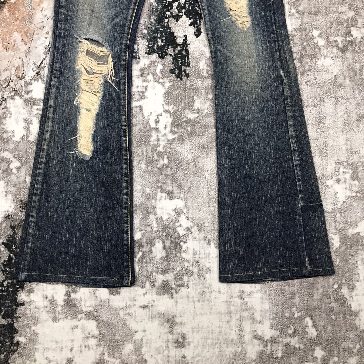 Japanese Brand × Vintage Vintage Japanese Vence Flare Distressed Design Jeans Size 30" / US 8 / IT 44 - 5 Thumbnail