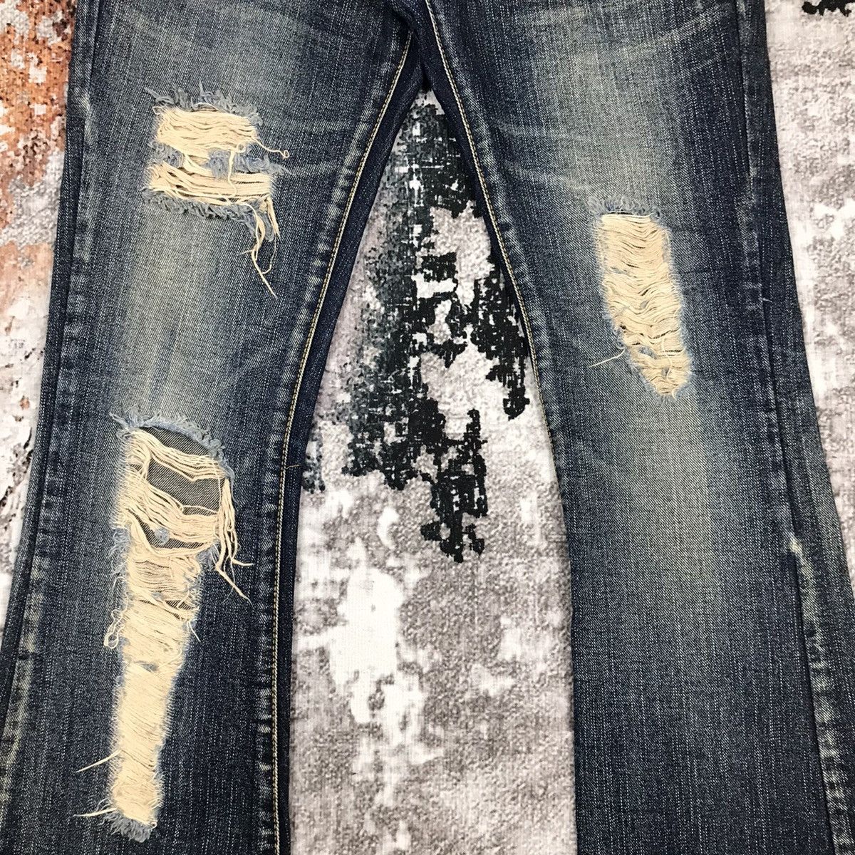 Japanese Brand × Vintage Vintage Japanese Vence Flare Distressed Design Jeans Size 30" / US 8 / IT 44 - 4 Thumbnail