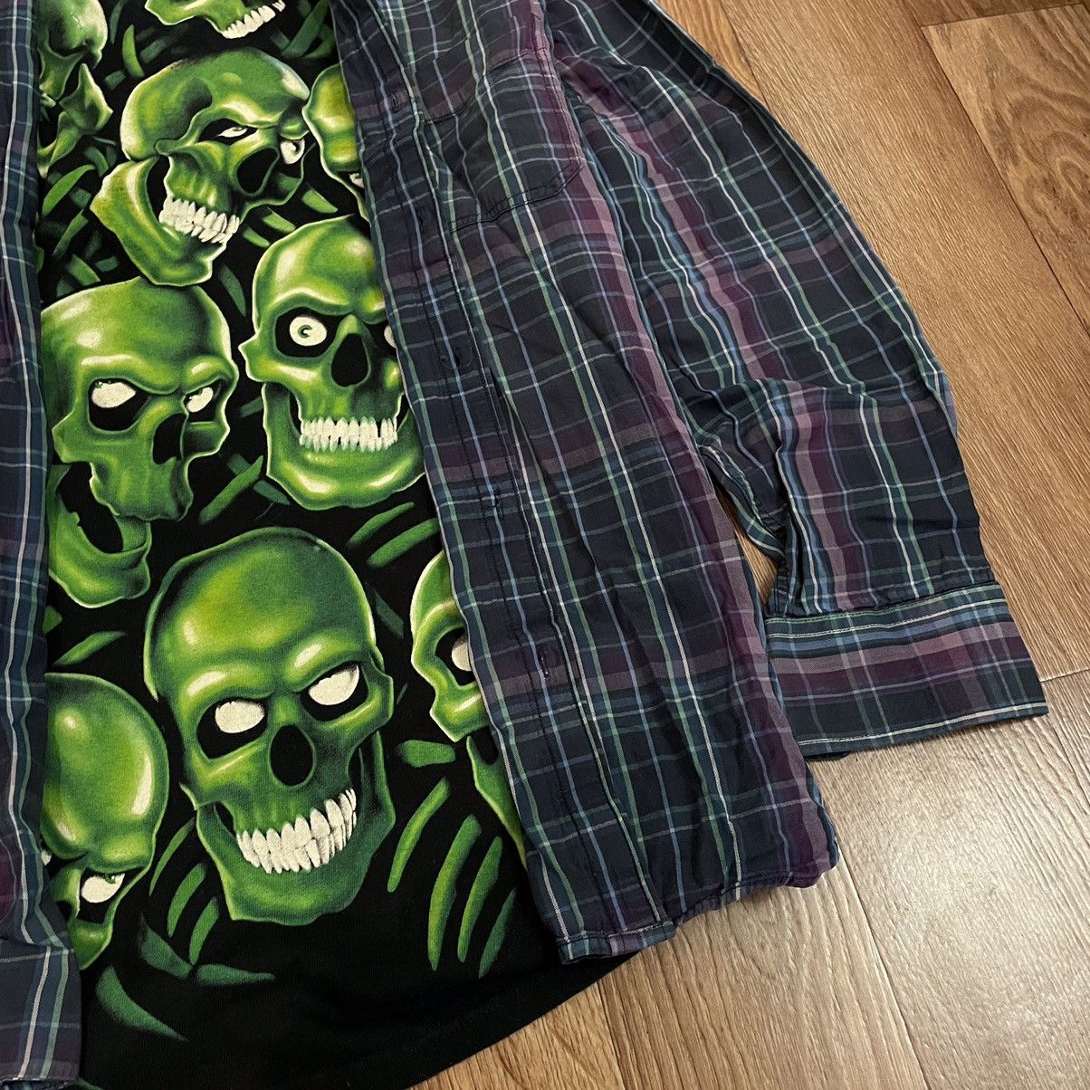 Vintage Vintage 90s Grunge Plaid Shirt Thrashed Streetwear Graphic L Size US L / EU 52-54 / 3 - 4 Thumbnail