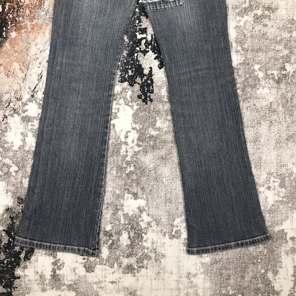 Japanese Brand × Vintage Vintage Japanese Johnpionir Flare Light wash Distressed Jean Size 29" - 8 Thumbnail