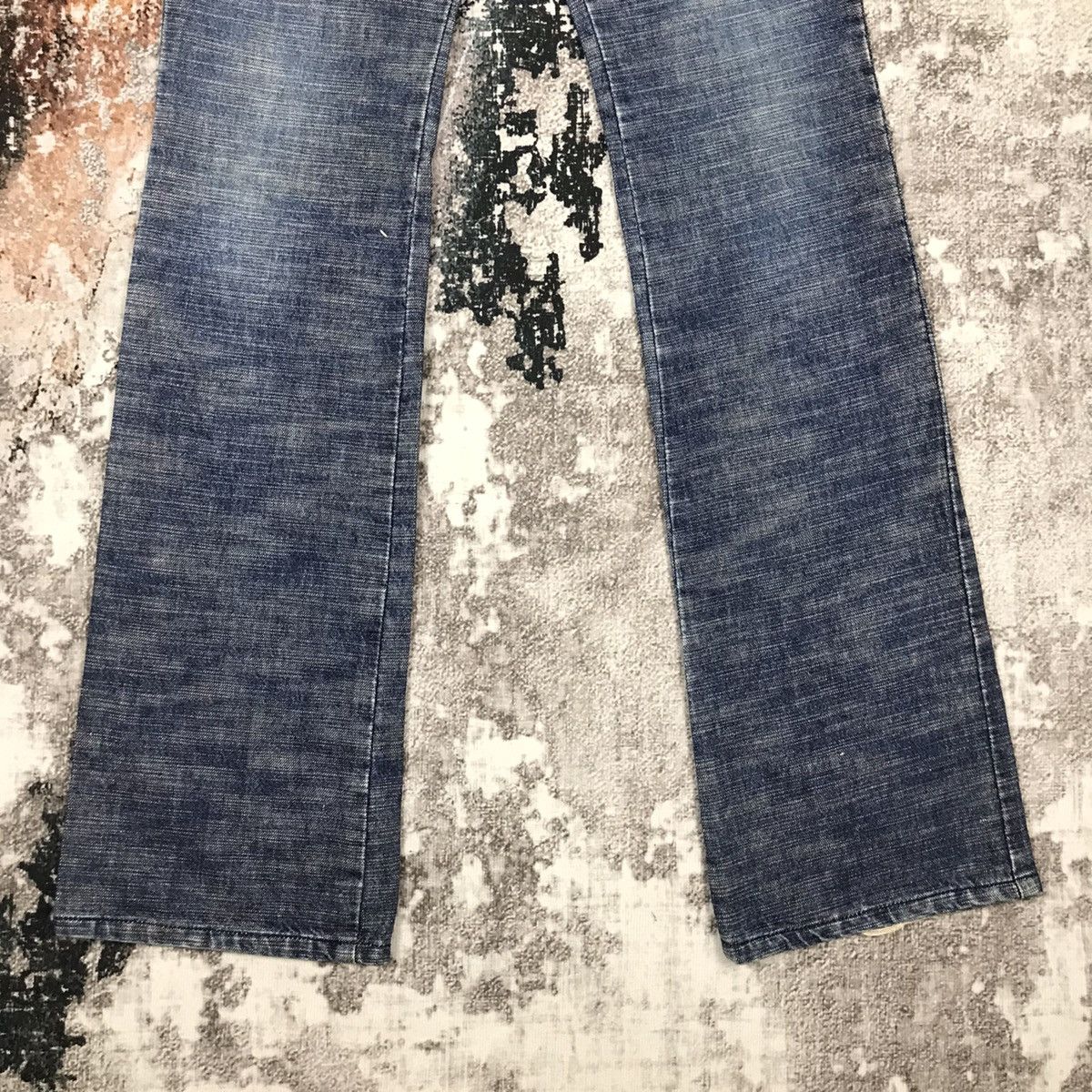 Japanese Brand × Vintage Vintage Japanese L7RH Flare Hagi Design Jeans Size 29" - 4 Thumbnail