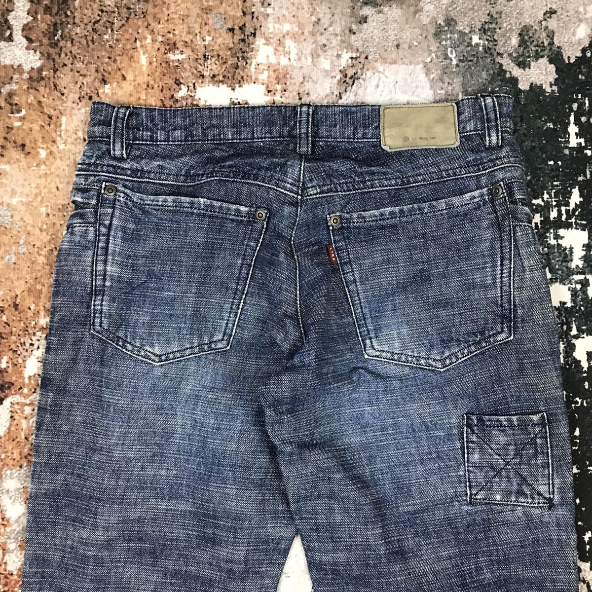 Japanese Brand × Vintage Vintage Japanese L7RH Flare Hagi Design Jeans Size 29" - 7 Thumbnail