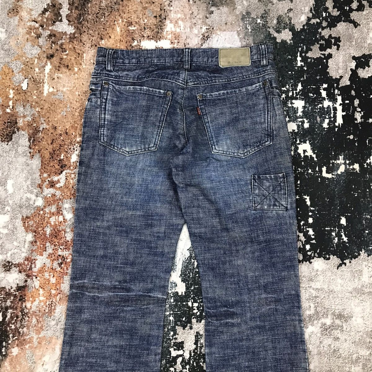 Japanese Brand × Vintage Vintage Japanese L7RH Flare Hagi Design Jeans Size 29" - 6 Thumbnail