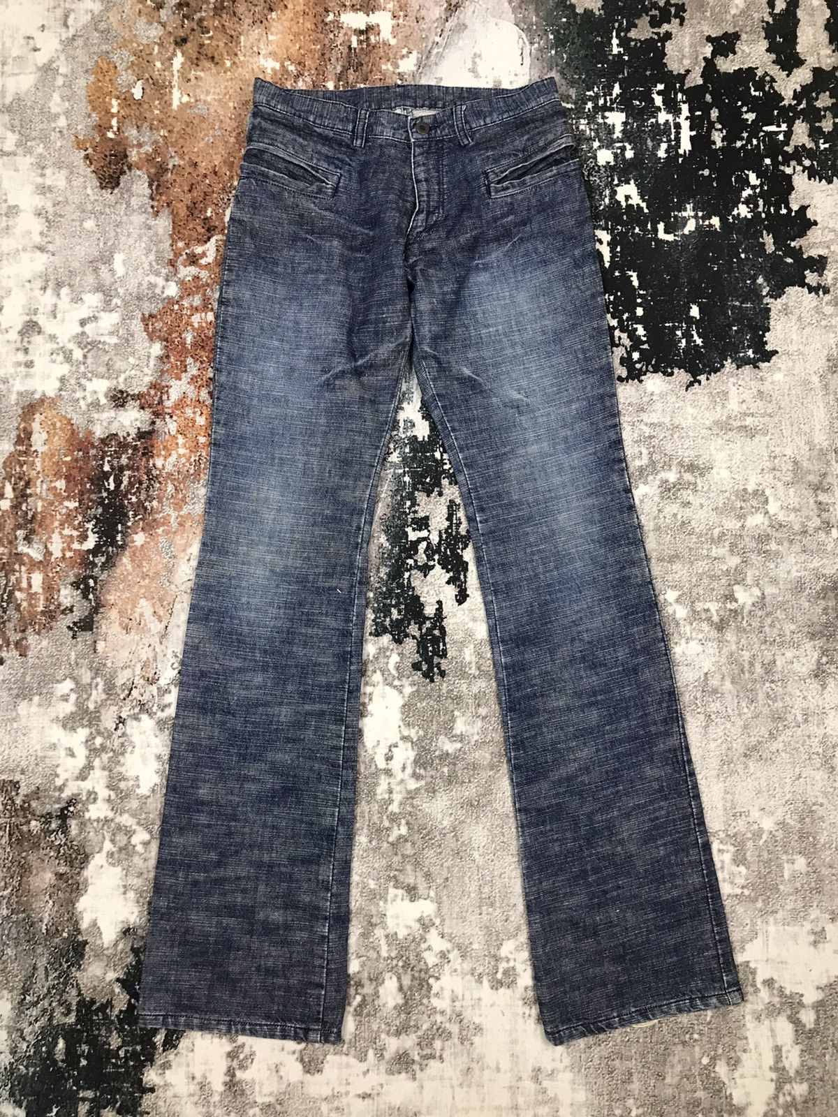 Japanese Brand × Vintage Vintage Japanese L7RH Flare Hagi Design Jeans Size 29" - 1 Thumbnail