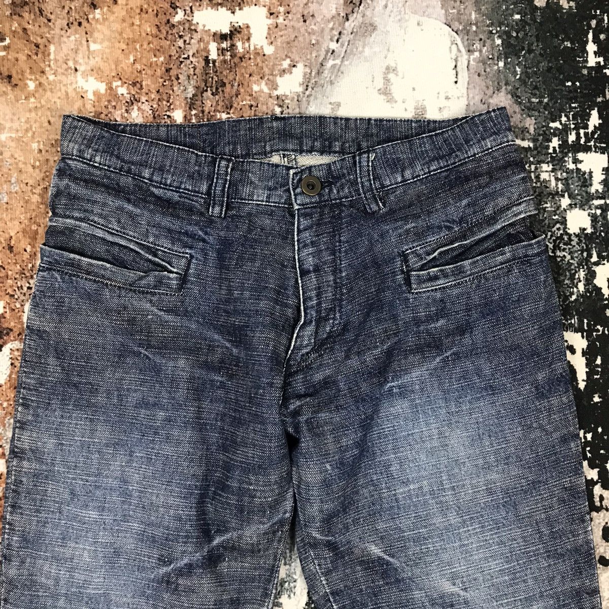 Japanese Brand × Vintage Vintage Japanese L7RH Flare Hagi Design Jeans Size 29" - 3 Thumbnail