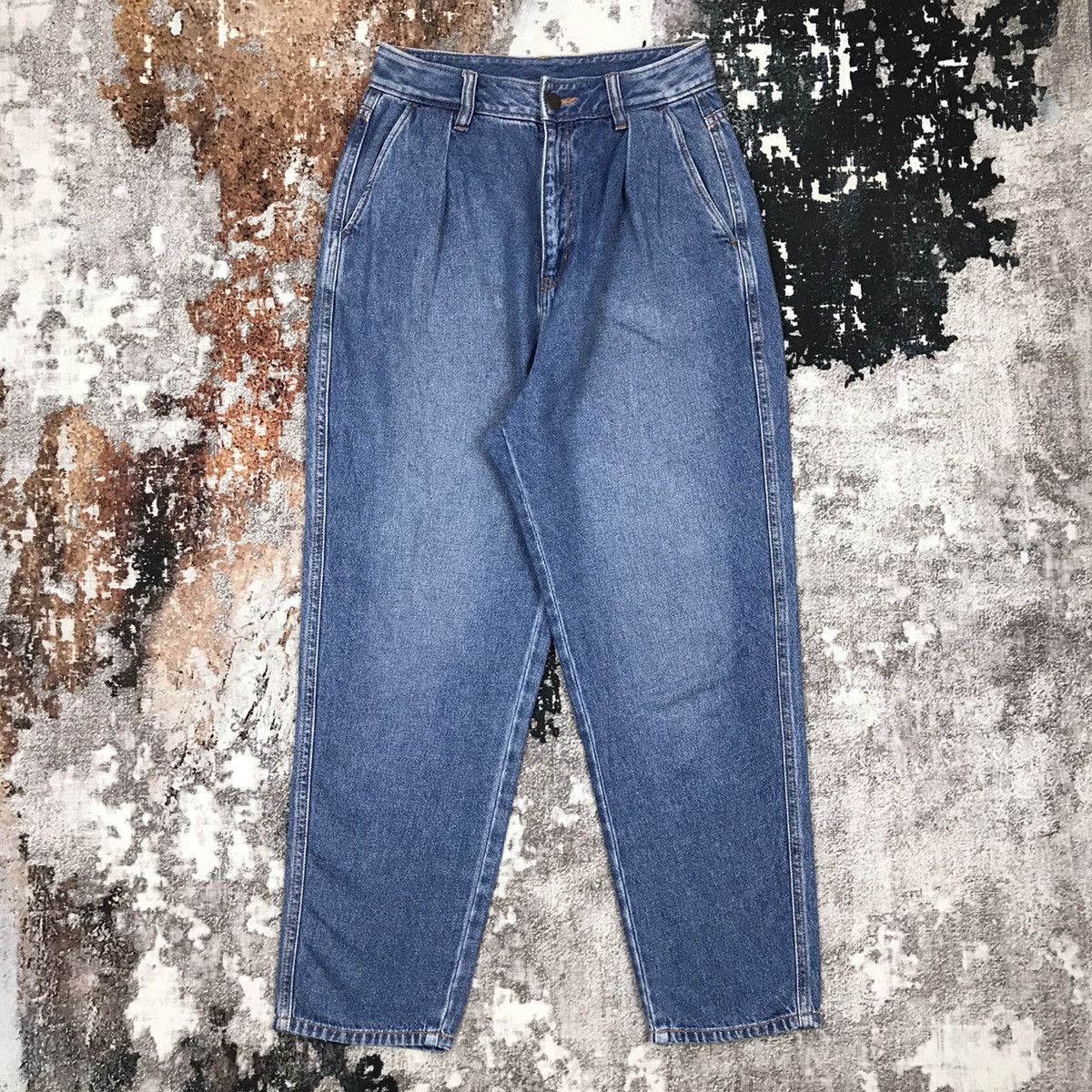 Japanese Brand × Vintage Japanese G.U High Wash Baggy Women Blue Jeans Size 26" / US 2 / IT 38 - 1 Thumbnail