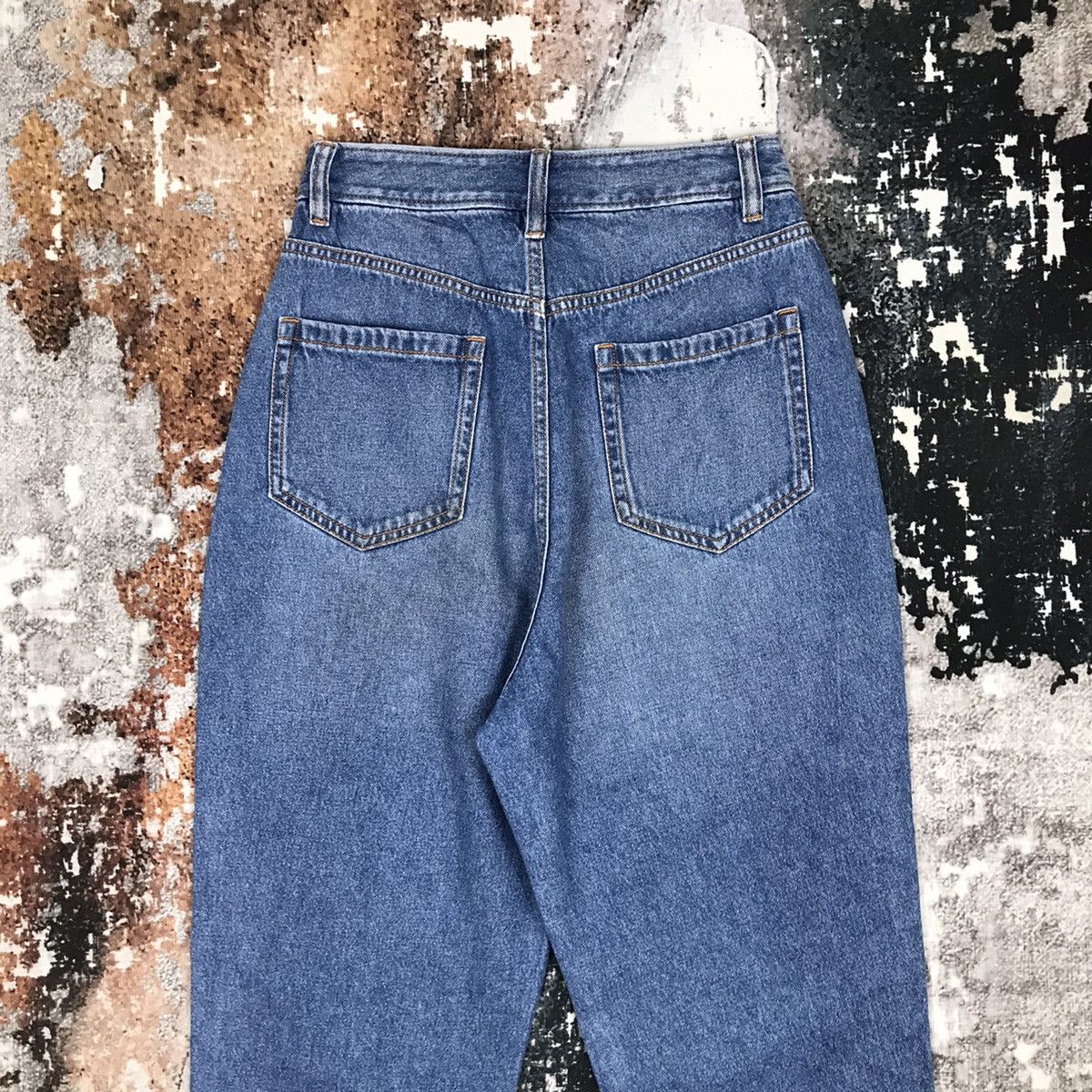 Japanese Brand × Vintage Japanese G.U High Wash Baggy Women Blue Jeans Size 26" / US 2 / IT 38 - 7 Thumbnail