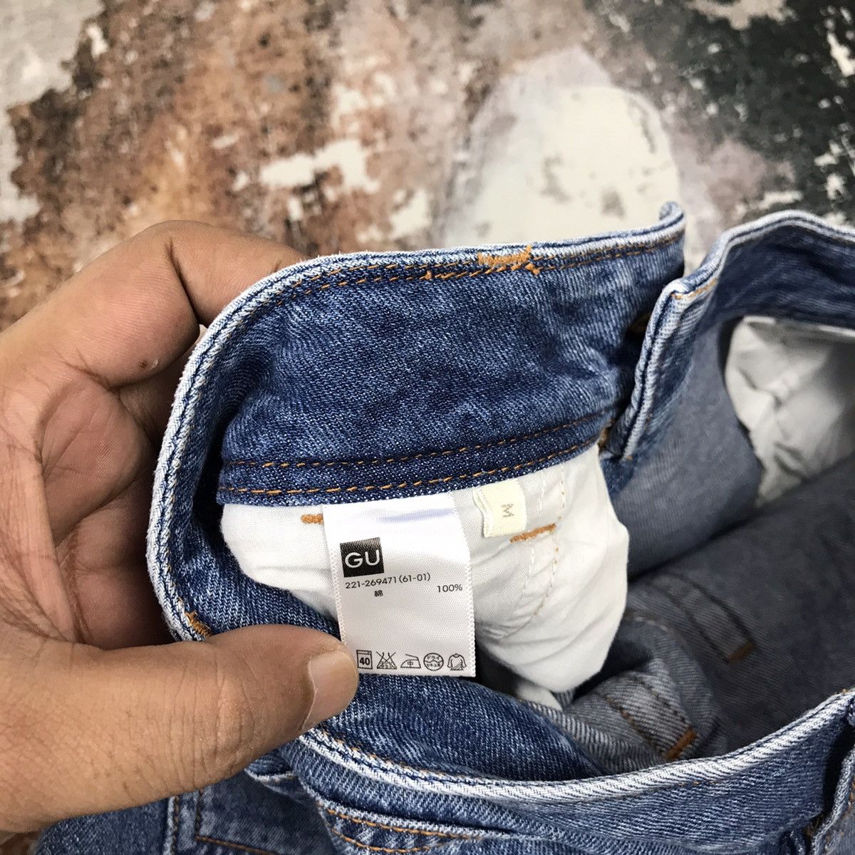 Japanese Brand × Vintage Japanese G.U High Wash Baggy Women Blue Jeans Size 26" / US 2 / IT 38 - 9 Thumbnail