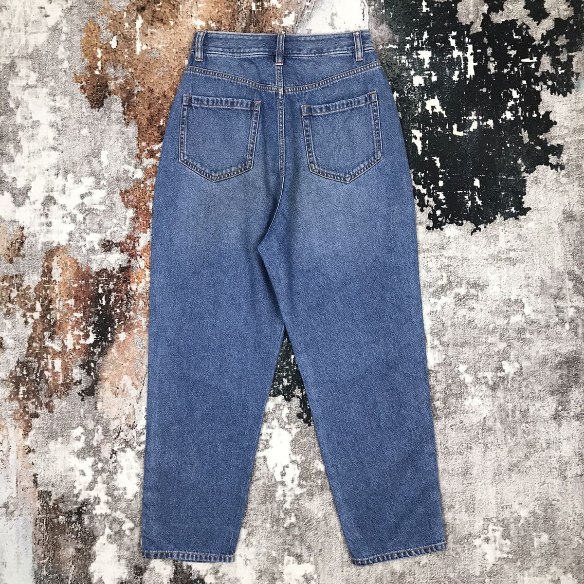 Japanese Brand × Vintage Japanese G.U High Wash Baggy Women Blue Jeans Size 26" / US 2 / IT 38 - 6 Thumbnail