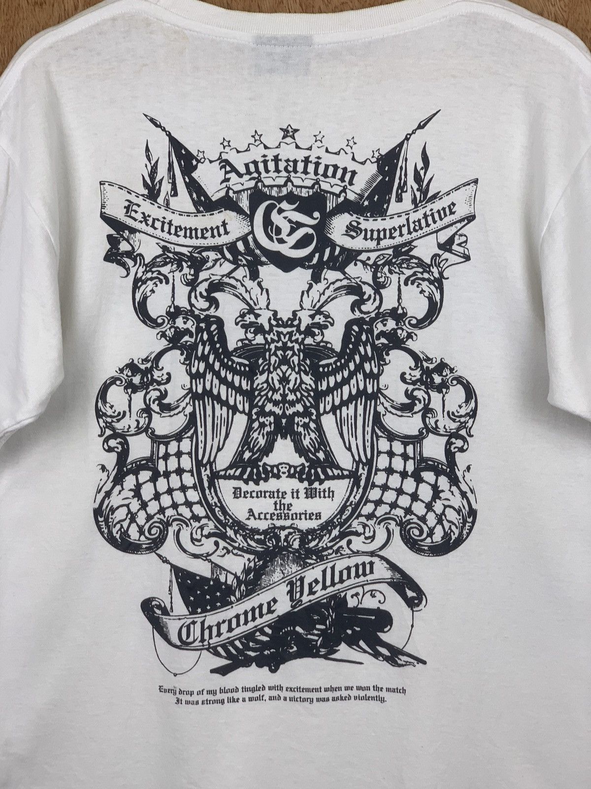 Japanese Brand Vintage Bullet Noise white T-shirt Size US L / EU 52-54 / 3 - 2 Thumbnail