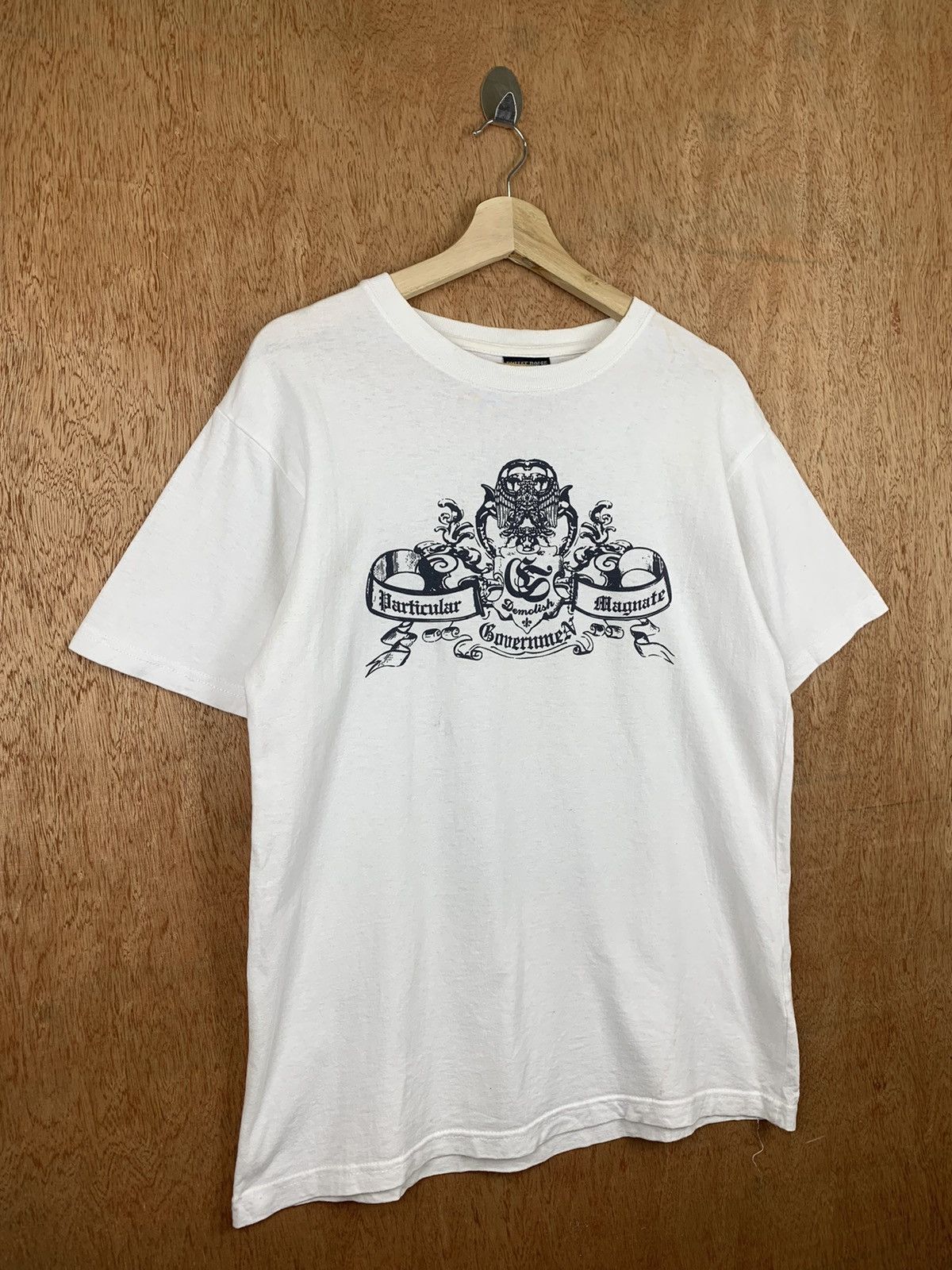 Japanese Brand Vintage Bullet Noise white T-shirt Size US L / EU 52-54 / 3 - 6 Thumbnail