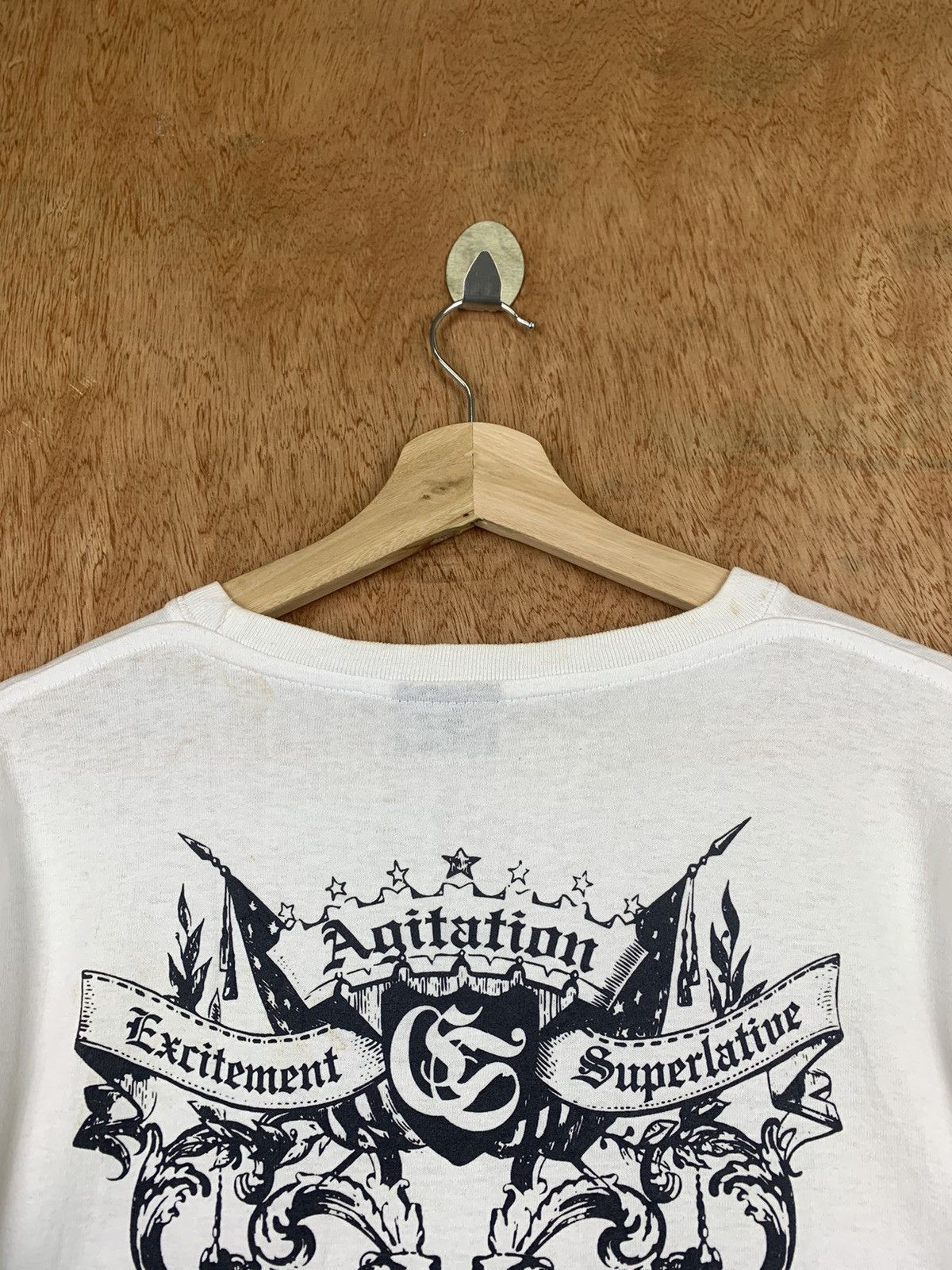 Japanese Brand Vintage Bullet Noise white T-shirt Size US L / EU 52-54 / 3 - 3 Thumbnail